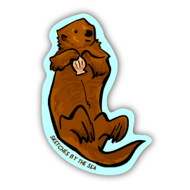 Sea Otter Vinyl Sticker