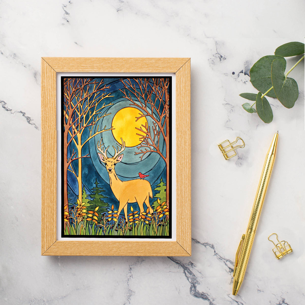 Greeting Card Deer in the Woods