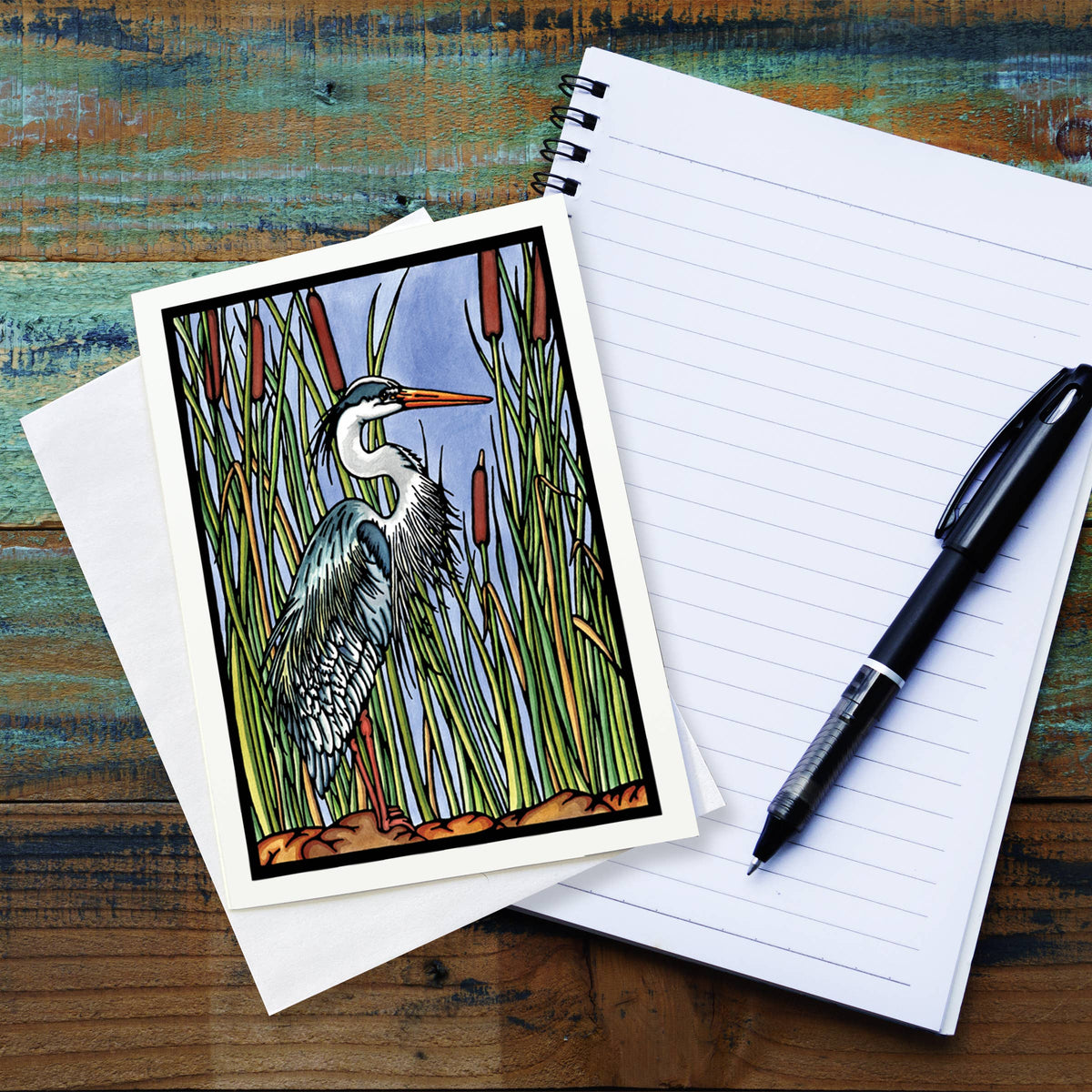 Greeting Card Blue Heron