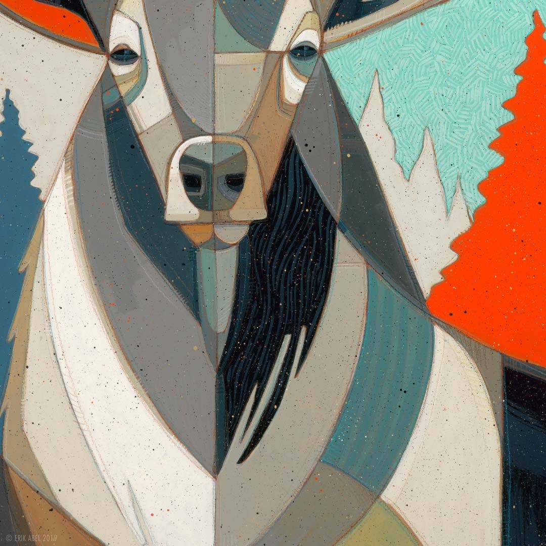 Wapiti - WHLSL Print: Unframed / 9x12 / Bamboo Paper