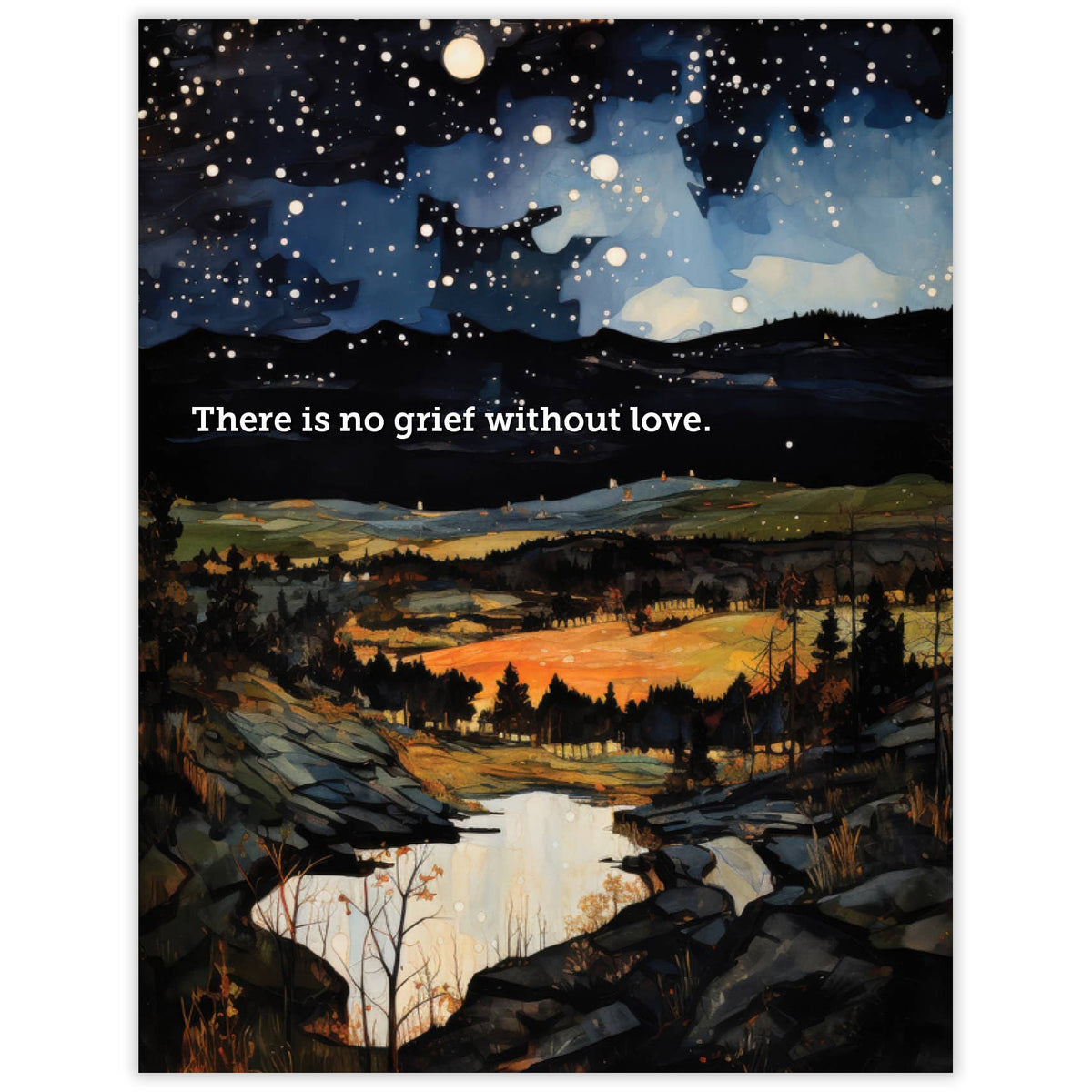 Dark and Light Sympathy Card