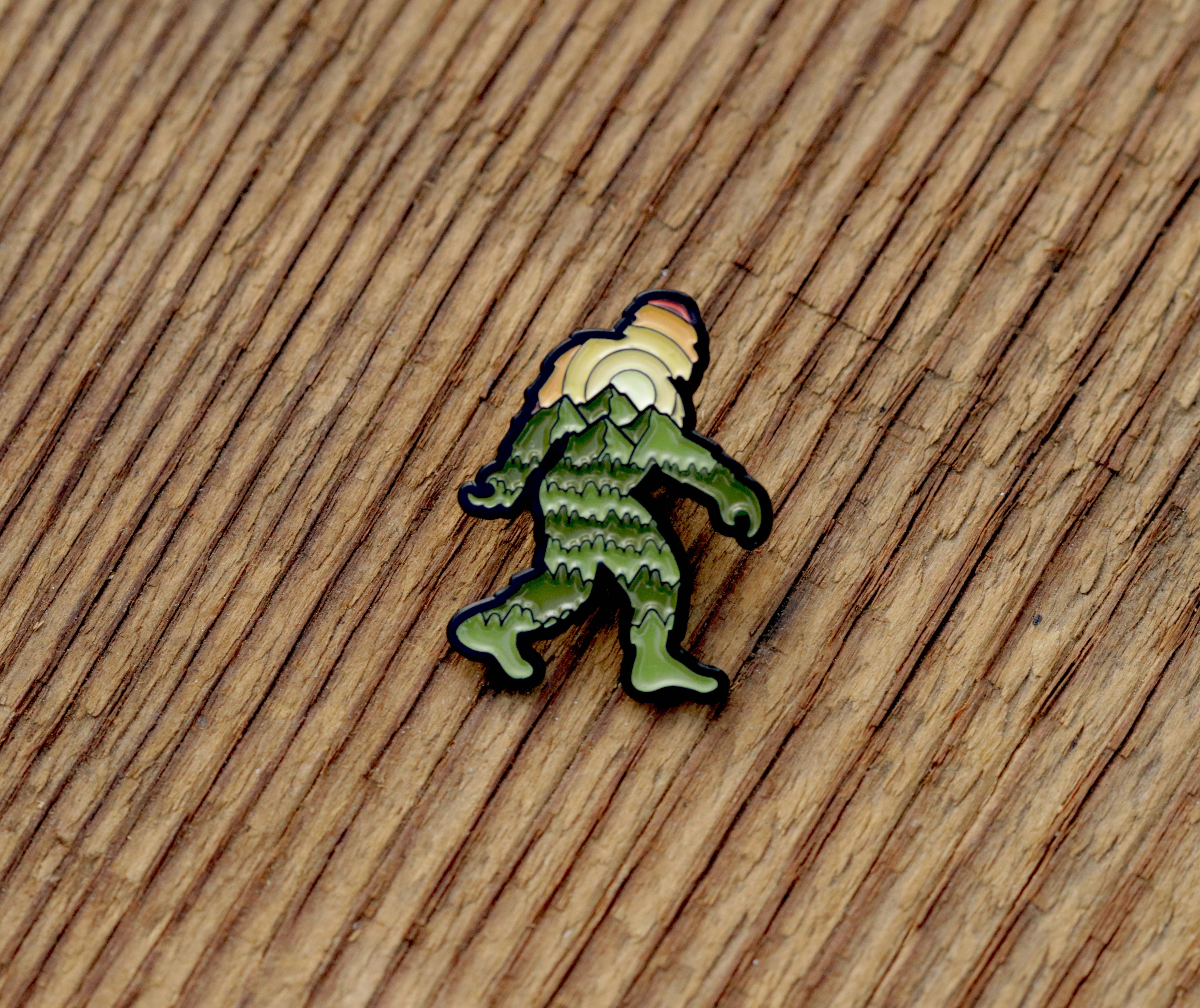 Enamel Pin, Bigfoot Adventure | Sasquatch Lapel Pin