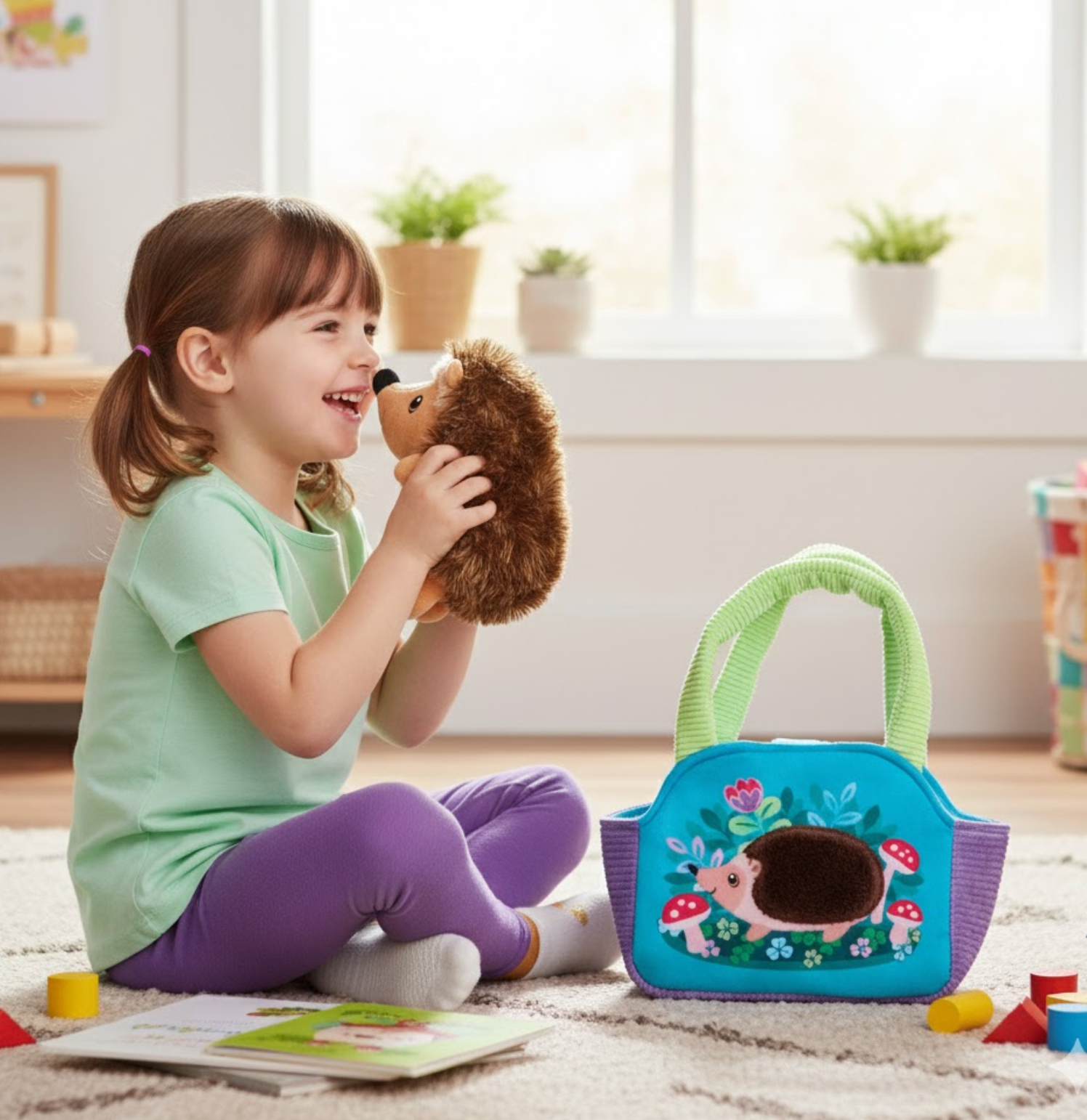 Purse & 9" Plush Hedgehog