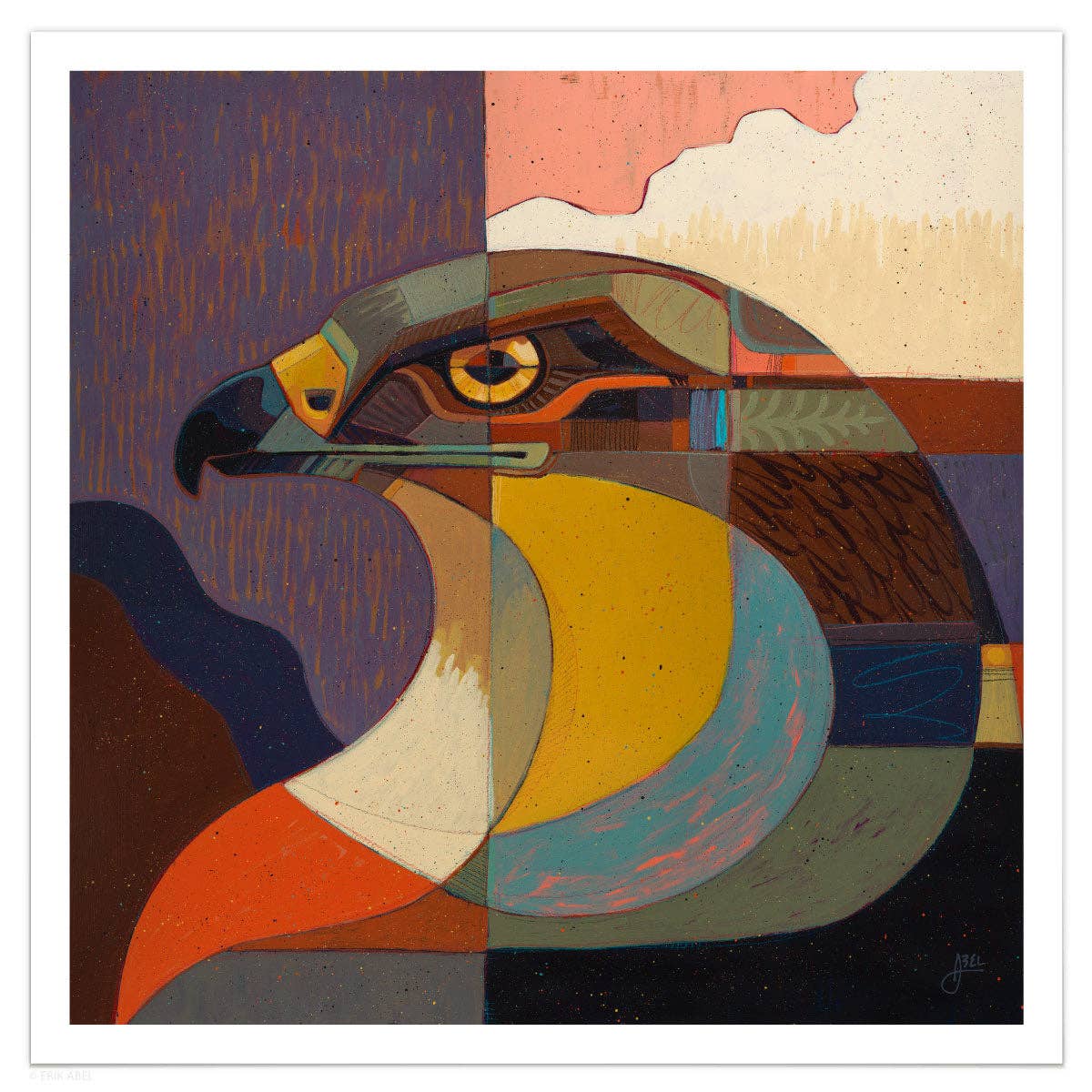 Red Tailed - WHLSL Print: Black Frame / 12x12 / ChromaBlock