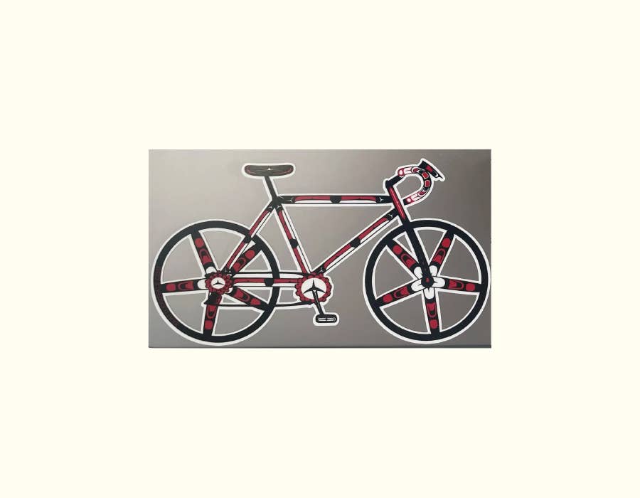Pacific Northwest Native American Bicycle Vinyl Sticker
