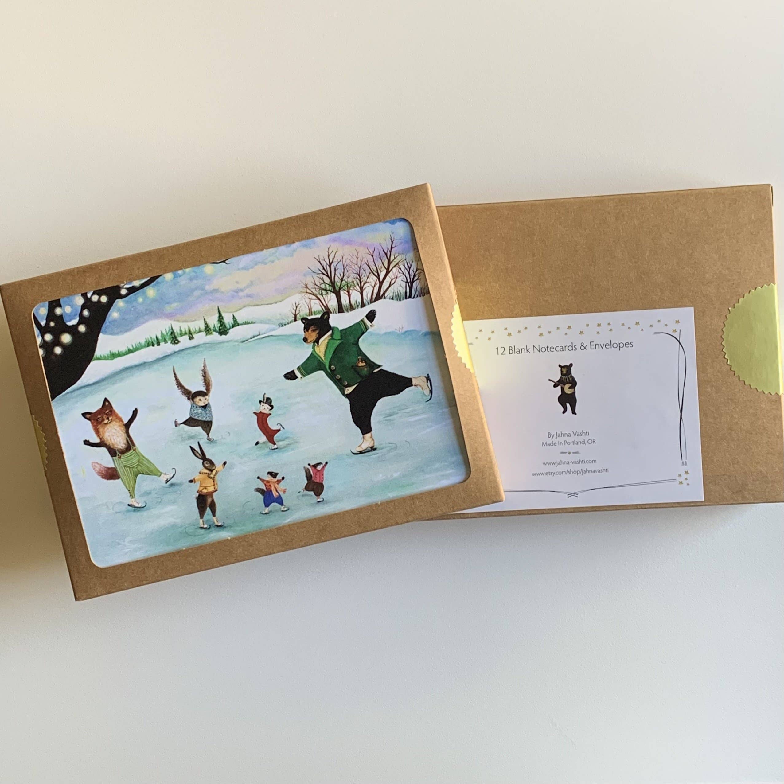 "A Wondrous Whirl" Boxed Holiday Christmas Cards / Sets of 6 or 12: Set of 6