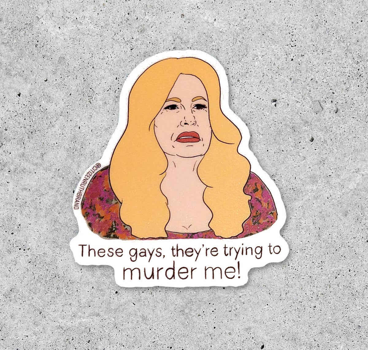 White Lotus Tanya These Gays vinyl sticker