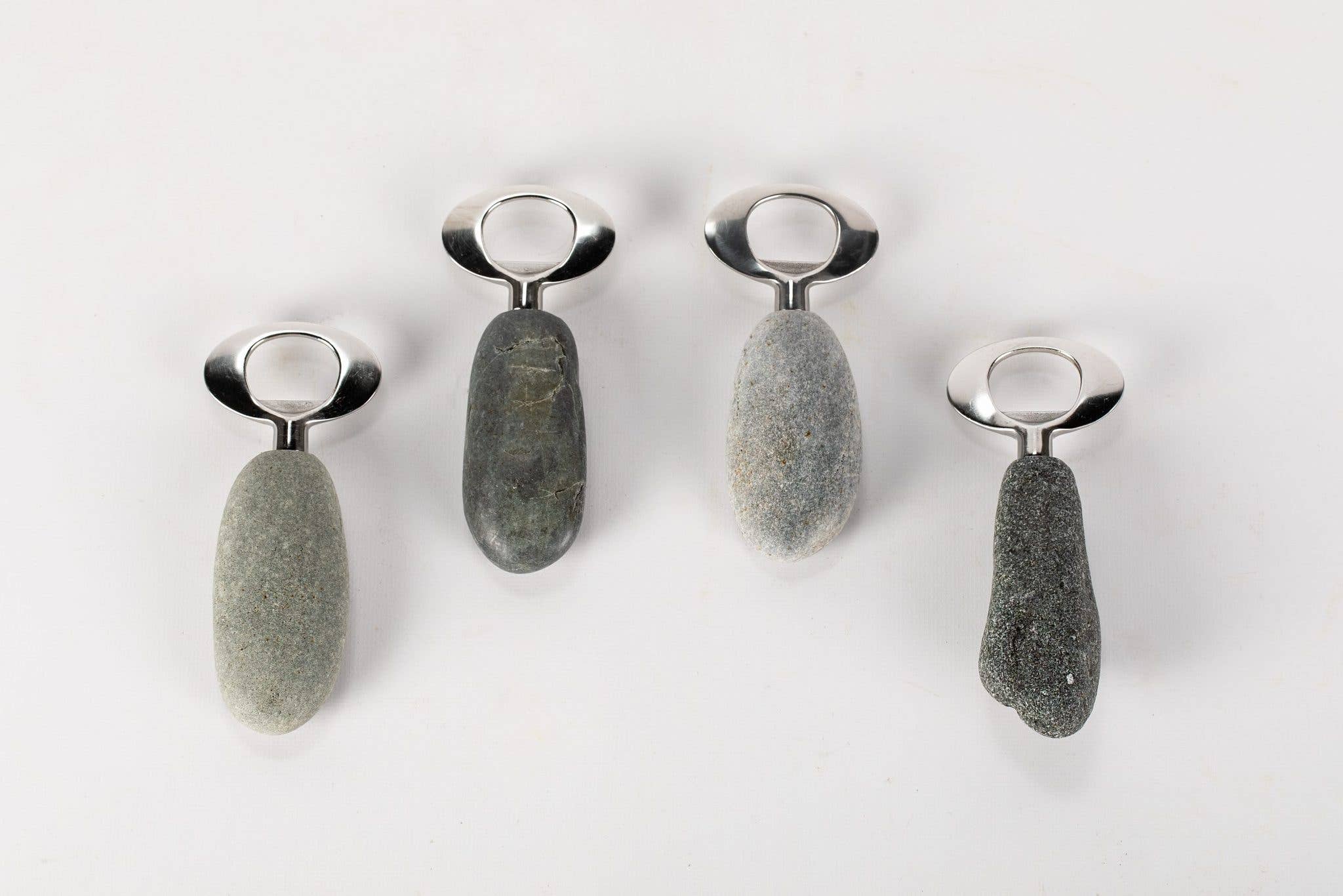 Nature-Inspired Stainless Steel Stone Bottle Opener