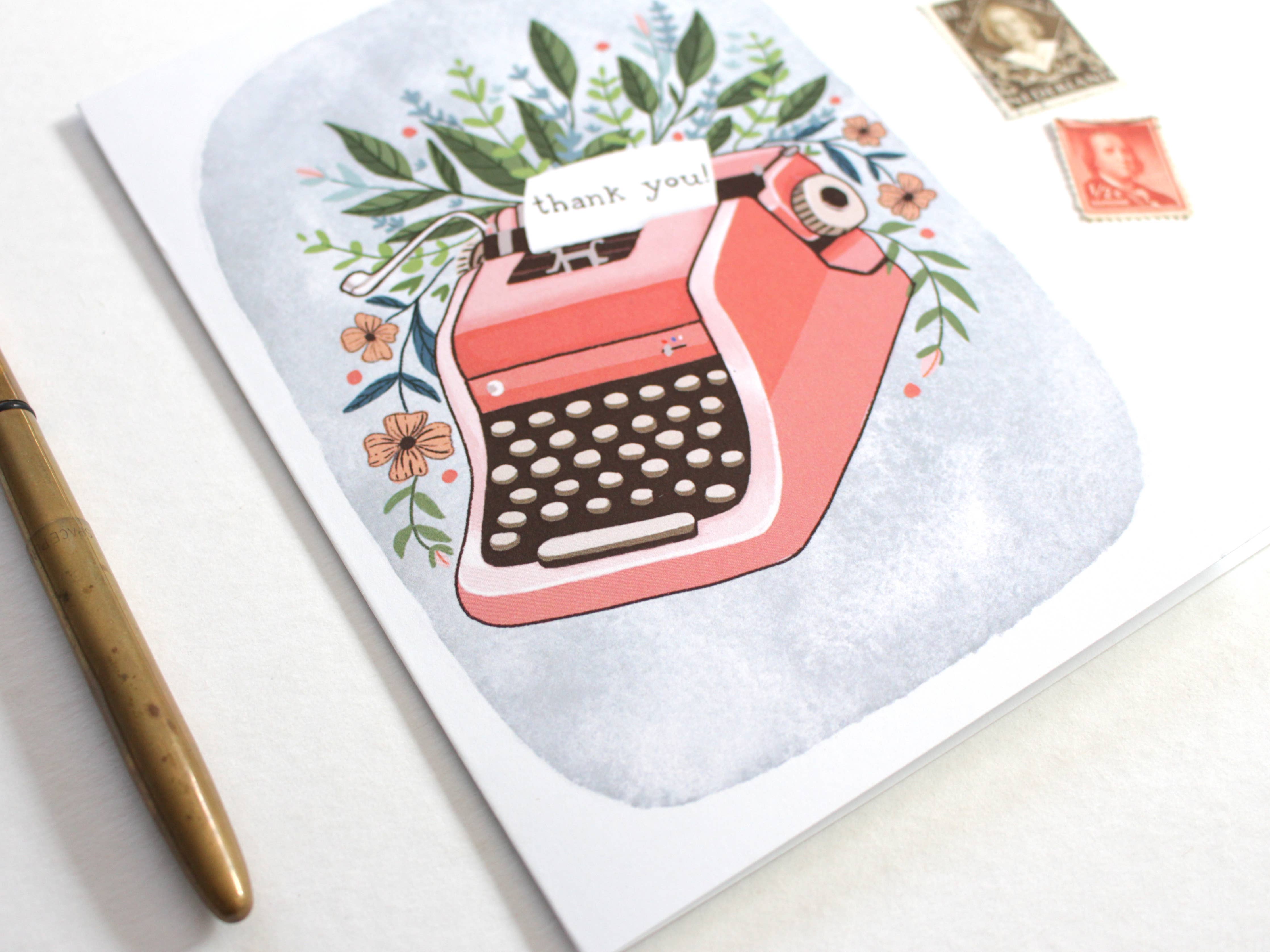 Thank You Card - Typewriter