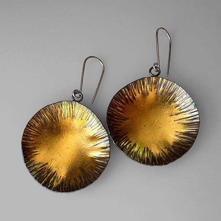 Rustic Gold Spark Earrings