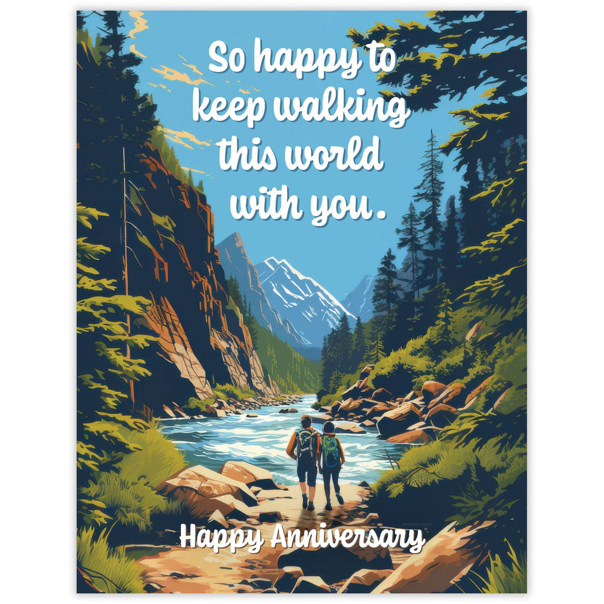Walking This World – Recycled Anniversary Card