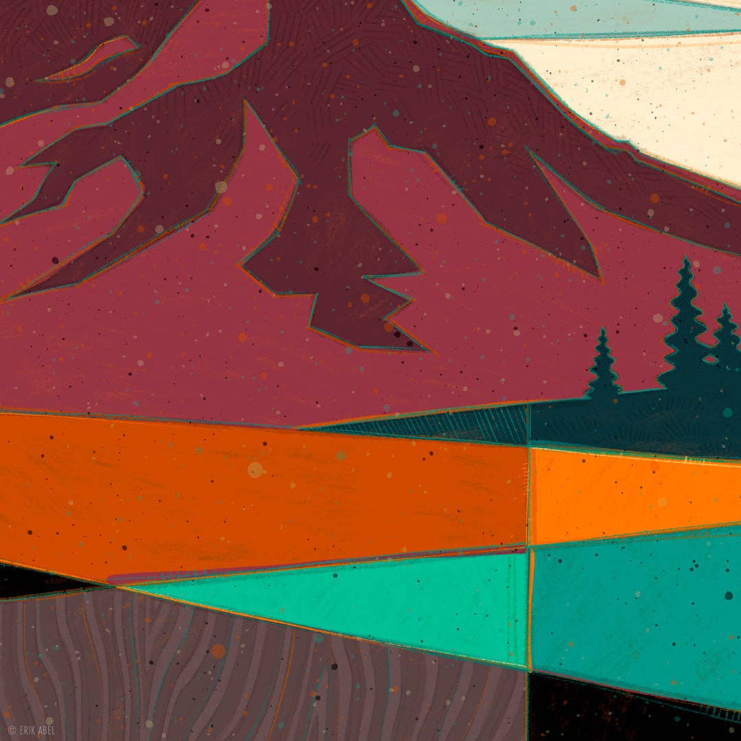 Pnwonderland: St. Helens - WHLSL Print: Unframed / 12x12 / Bamboo Paper