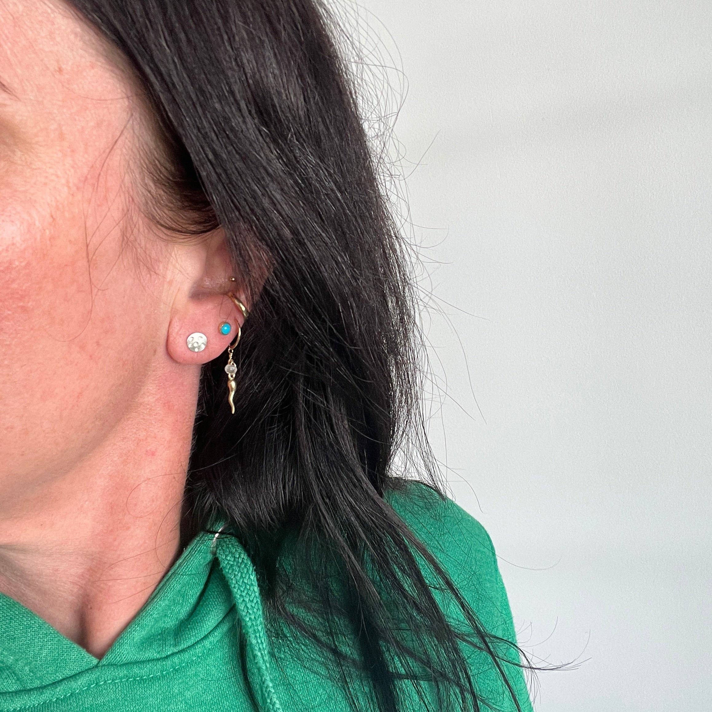Pickleball Post earrings: Sterling silver