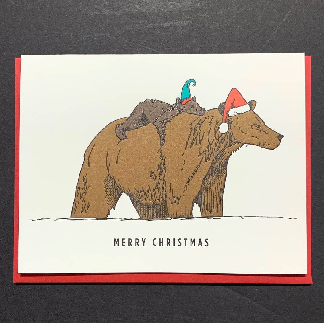 Christmas Grizzly Bears 8 Card Set or Singles: Morning After