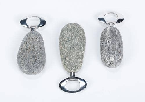 Nature-Inspired Stainless Steel Stone Bottle Opener