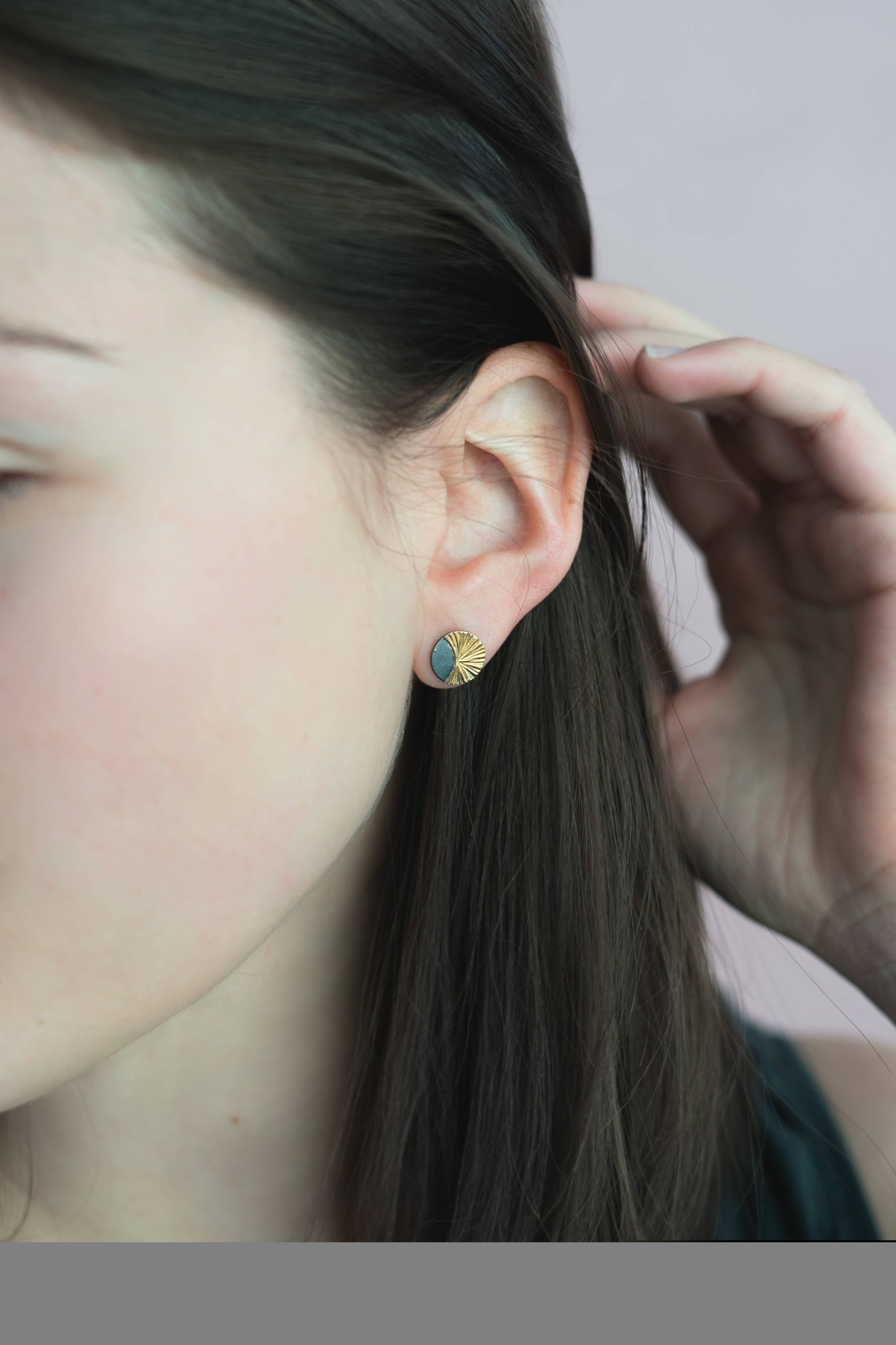 Contemporary mixed metal Rise Studs