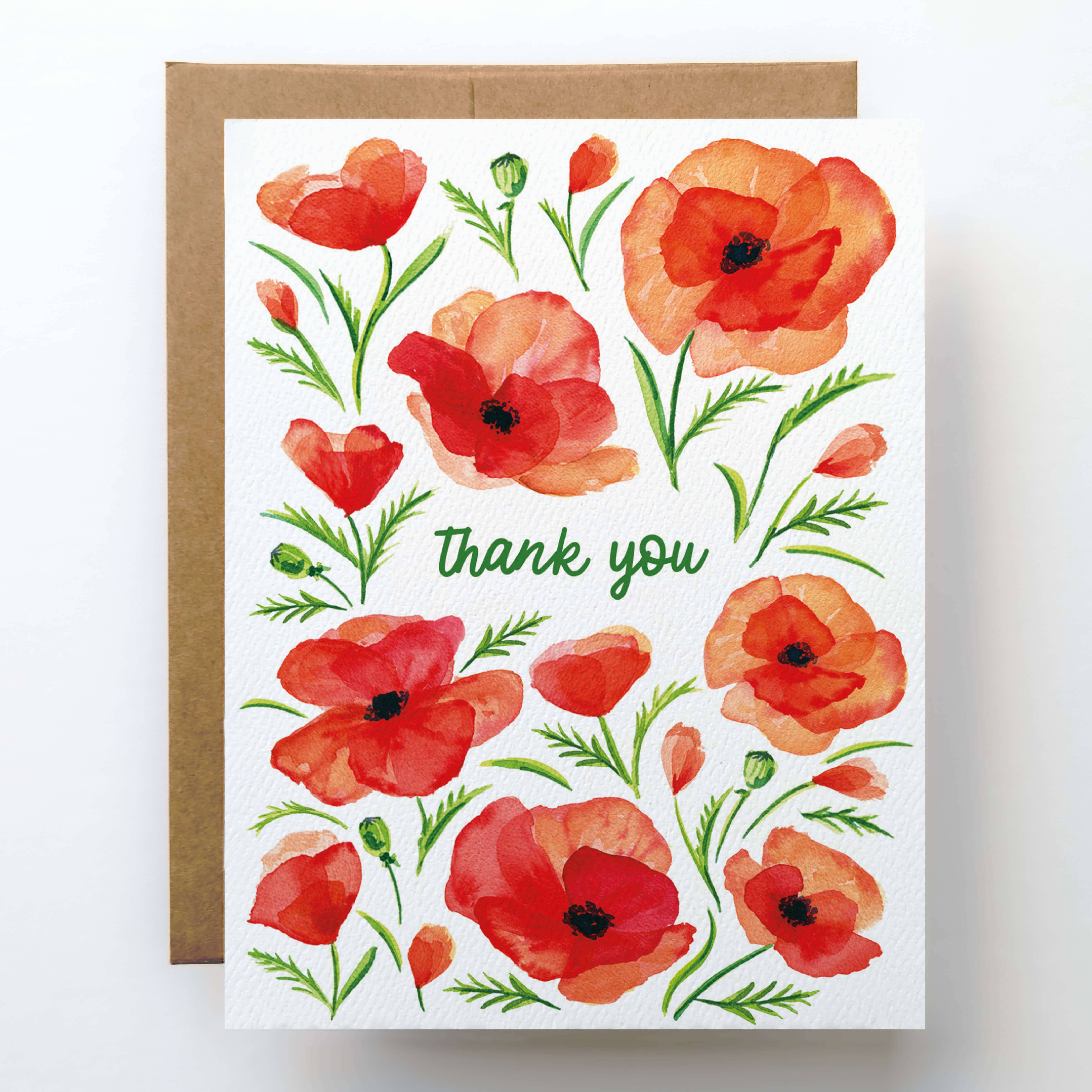Poppy Thank You Card
