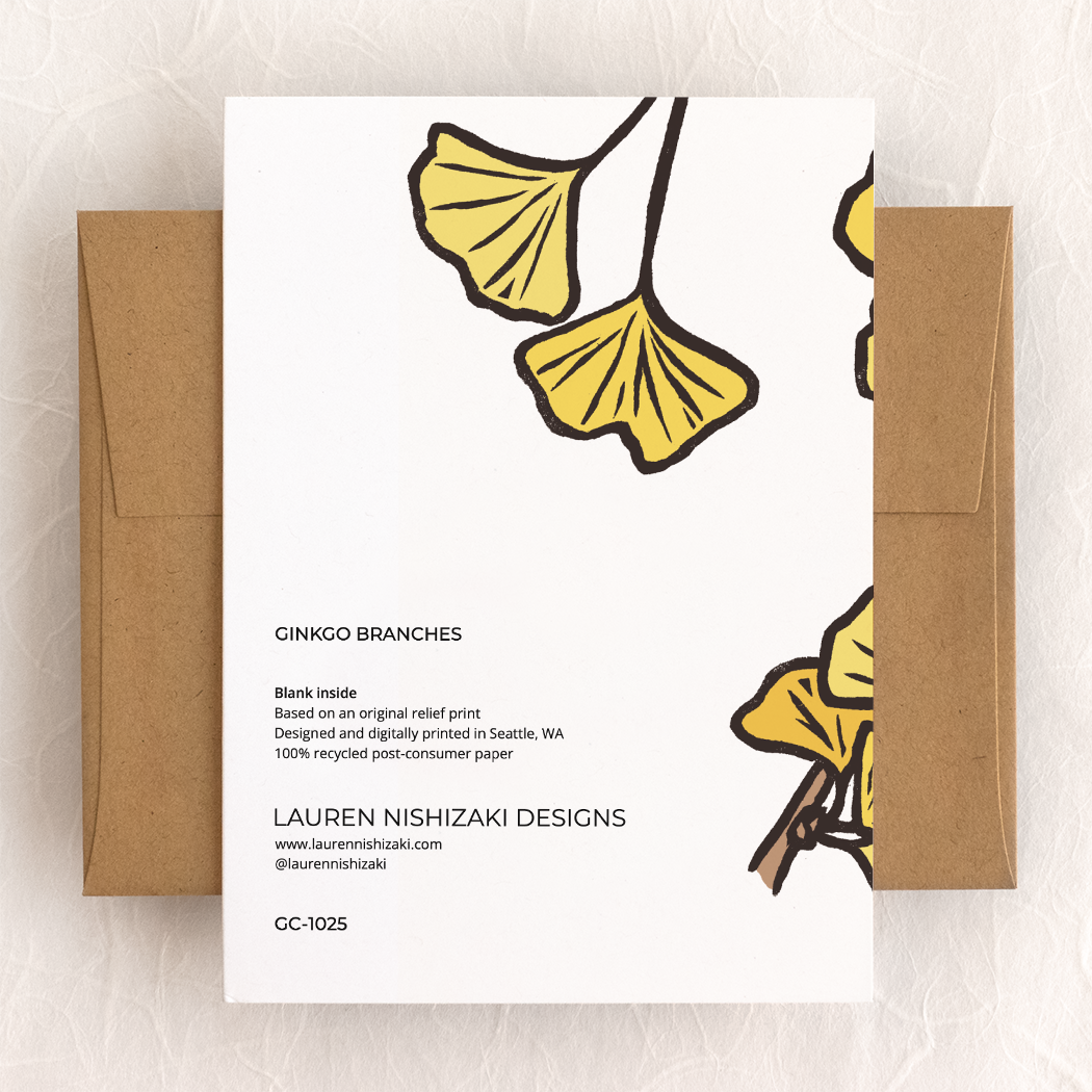 Ginkgo Branches - Card