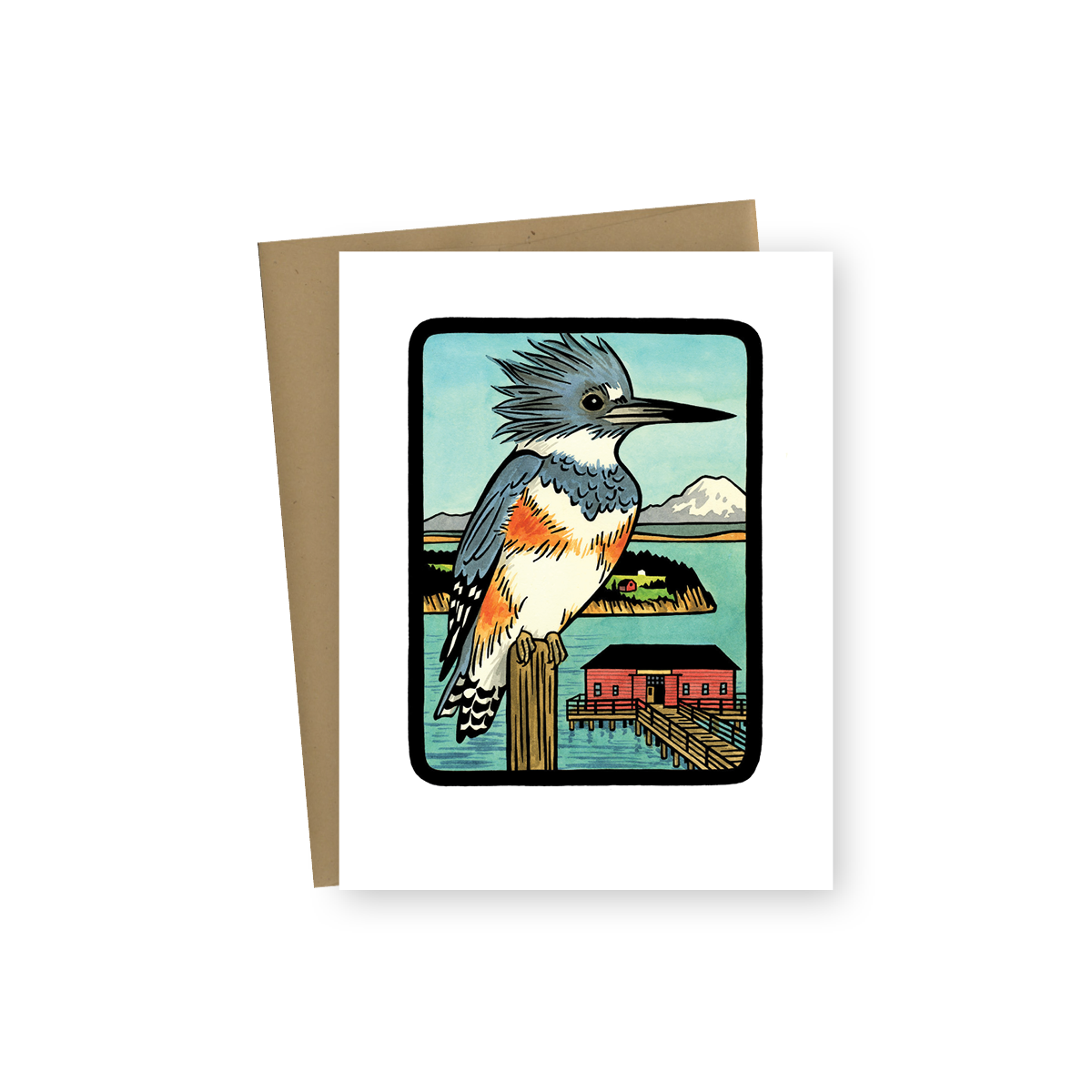 Belted Kingfisher Card: Individual