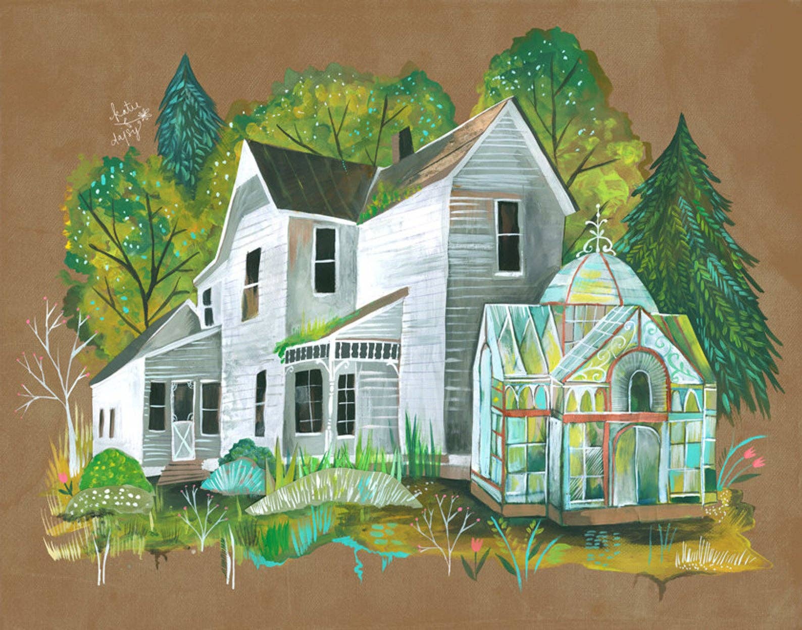 Overgrown Print: 11 x 14