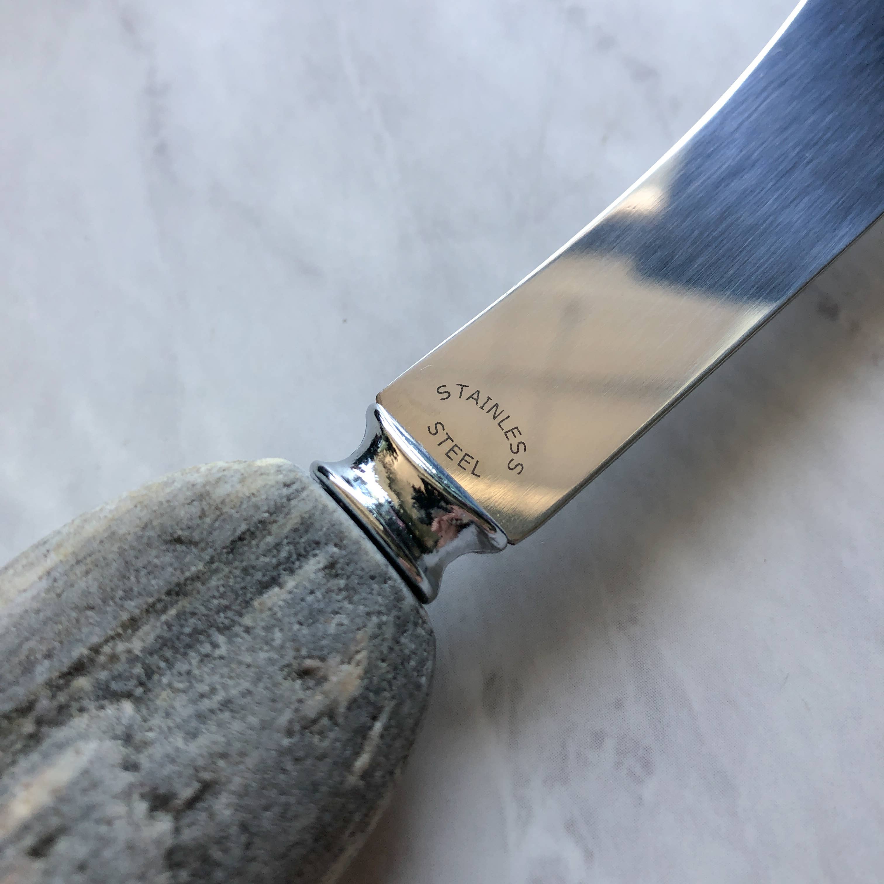 Ergonomic Stone Cheese Spreader