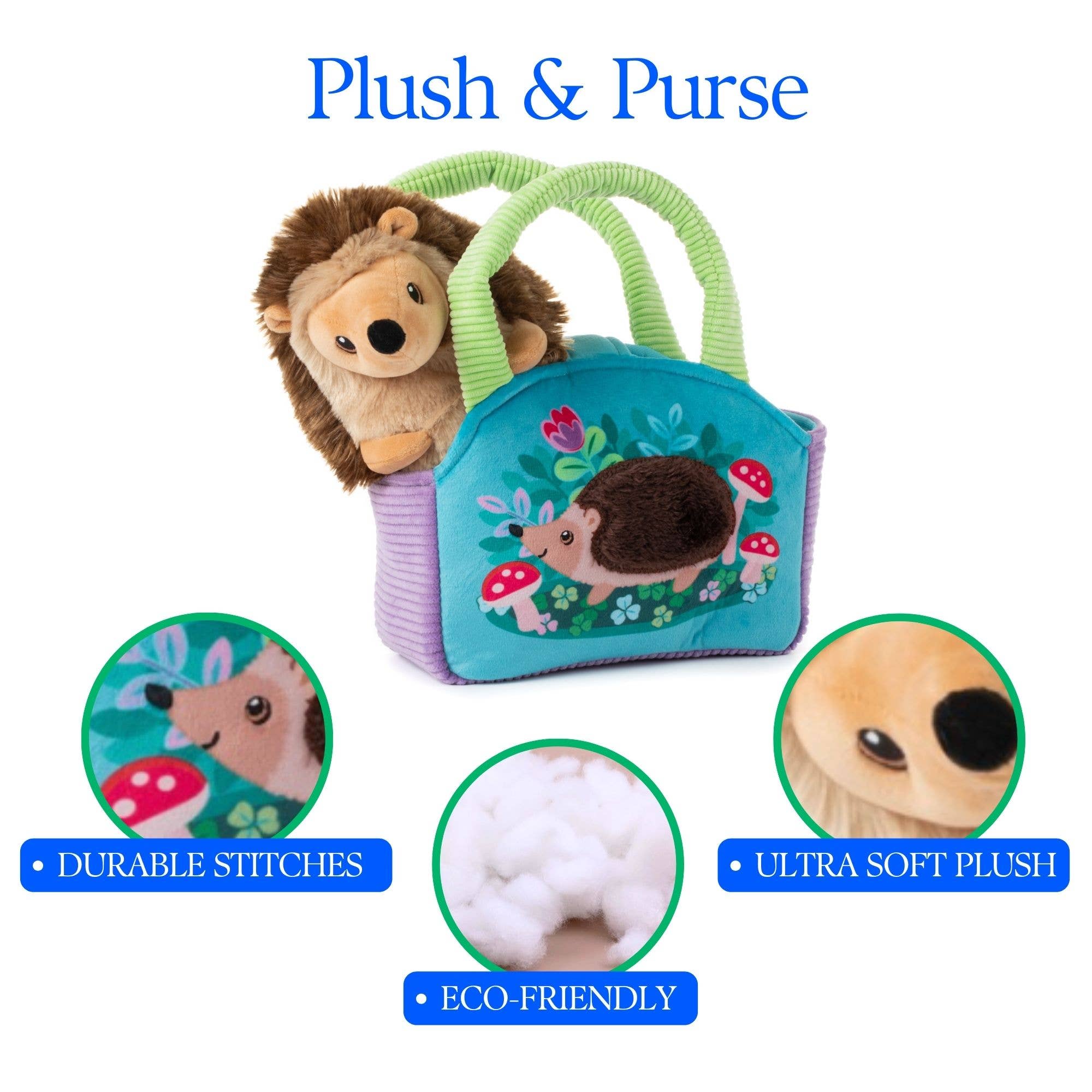 Purse & 9" Plush Hedgehog