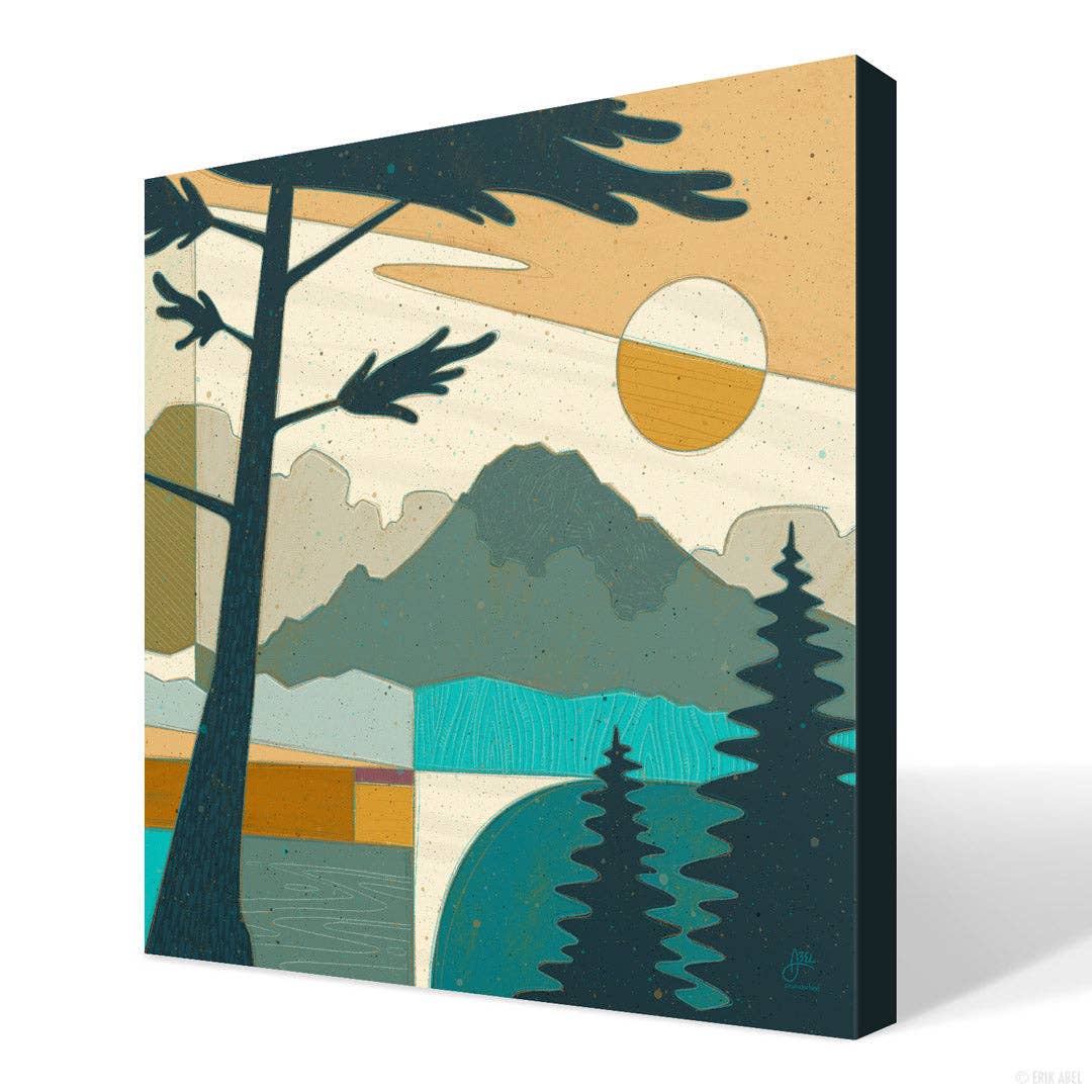 Pnwonderland: Rainier - WHLSL Print: ChromaBlock / ChromaBlock Black / 12x12