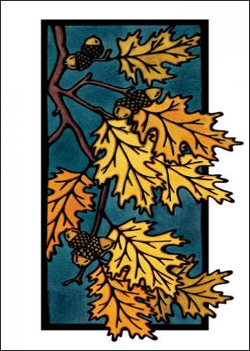 Greeting Card Oak Leaves