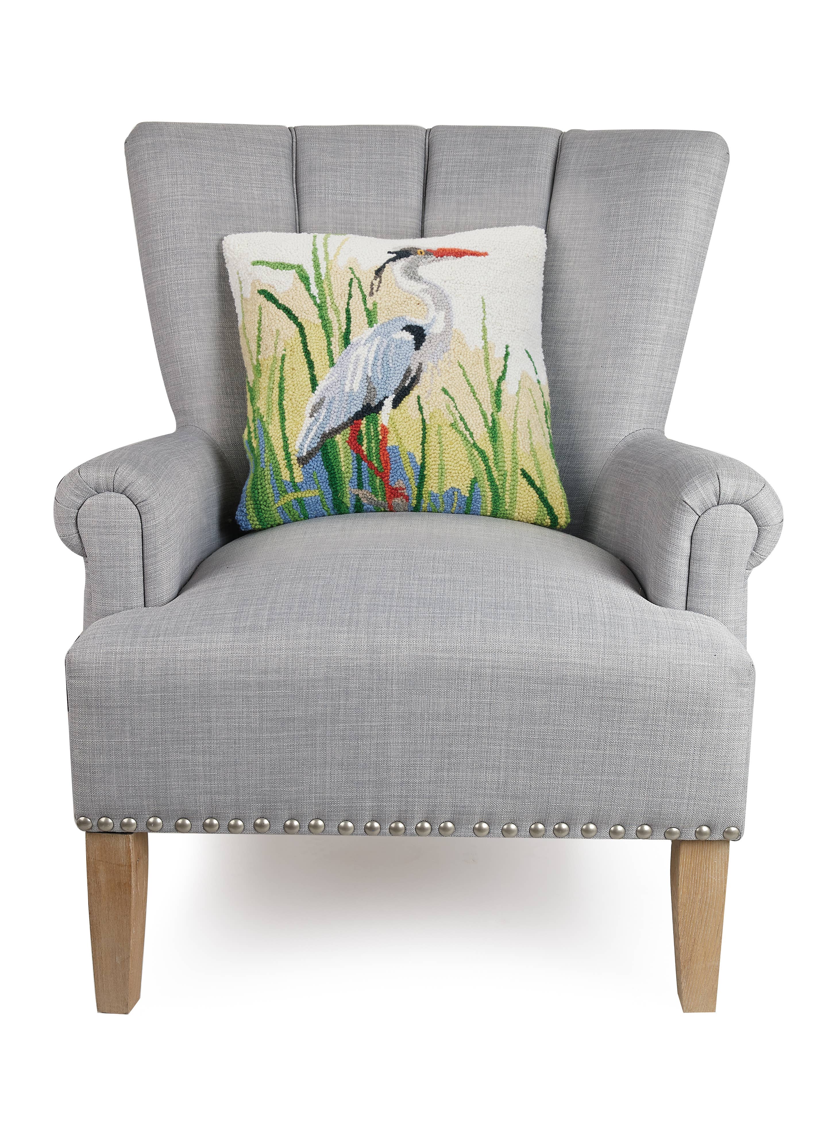 Great Blue Herons Hook Pillow - Sally Eckman Roberts