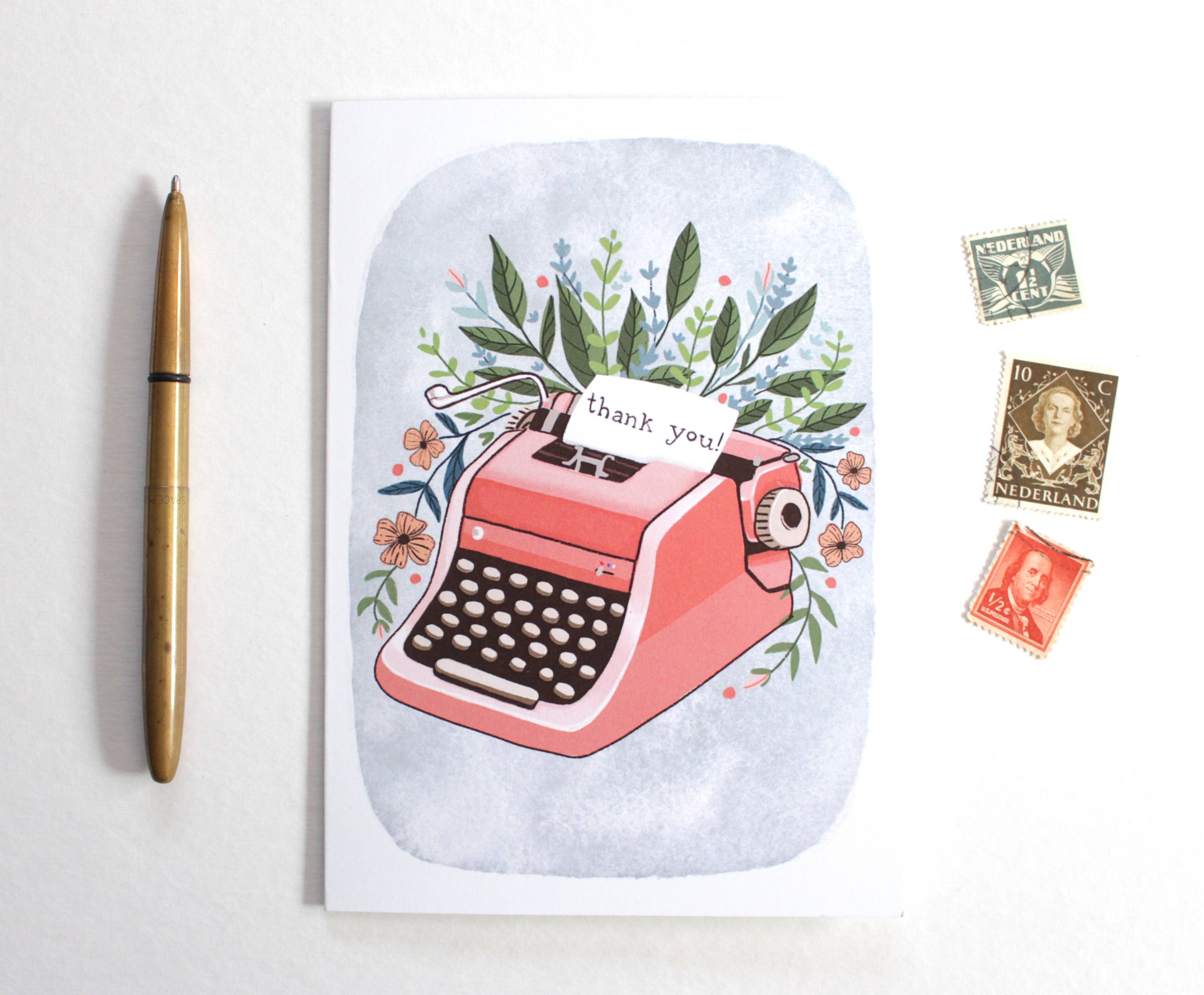 Thank You Card - Typewriter
