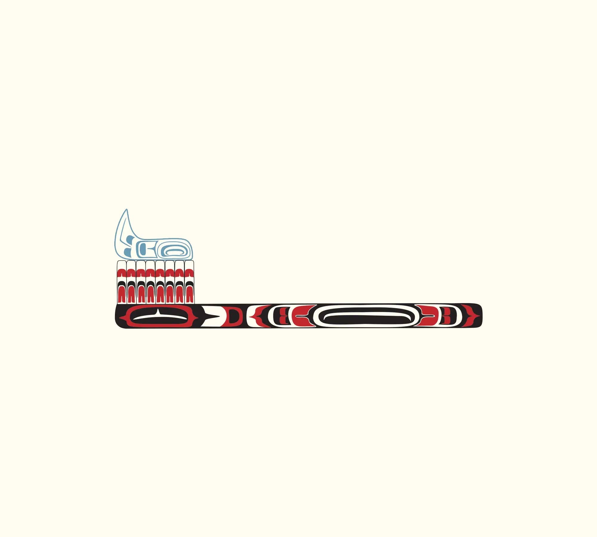 PNW Native American Toothbrush 5"x7" Letterpress Print
