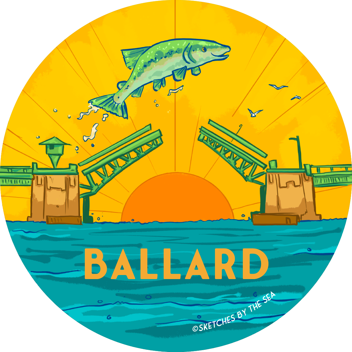 Ballard Seattle Neighborhood Vinyl Sticker