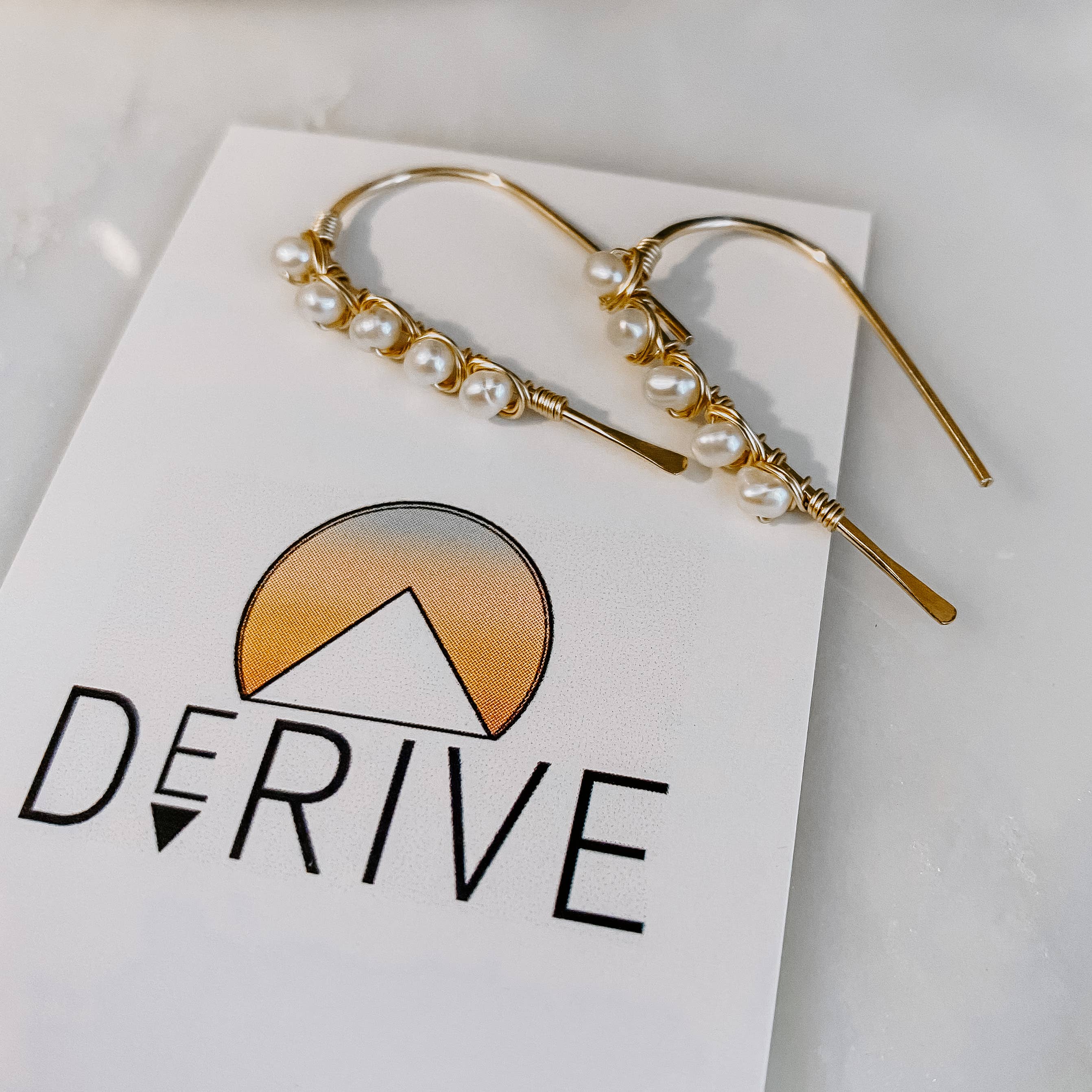 Mini Pearl Threader Earrings: 14k Gold Fill