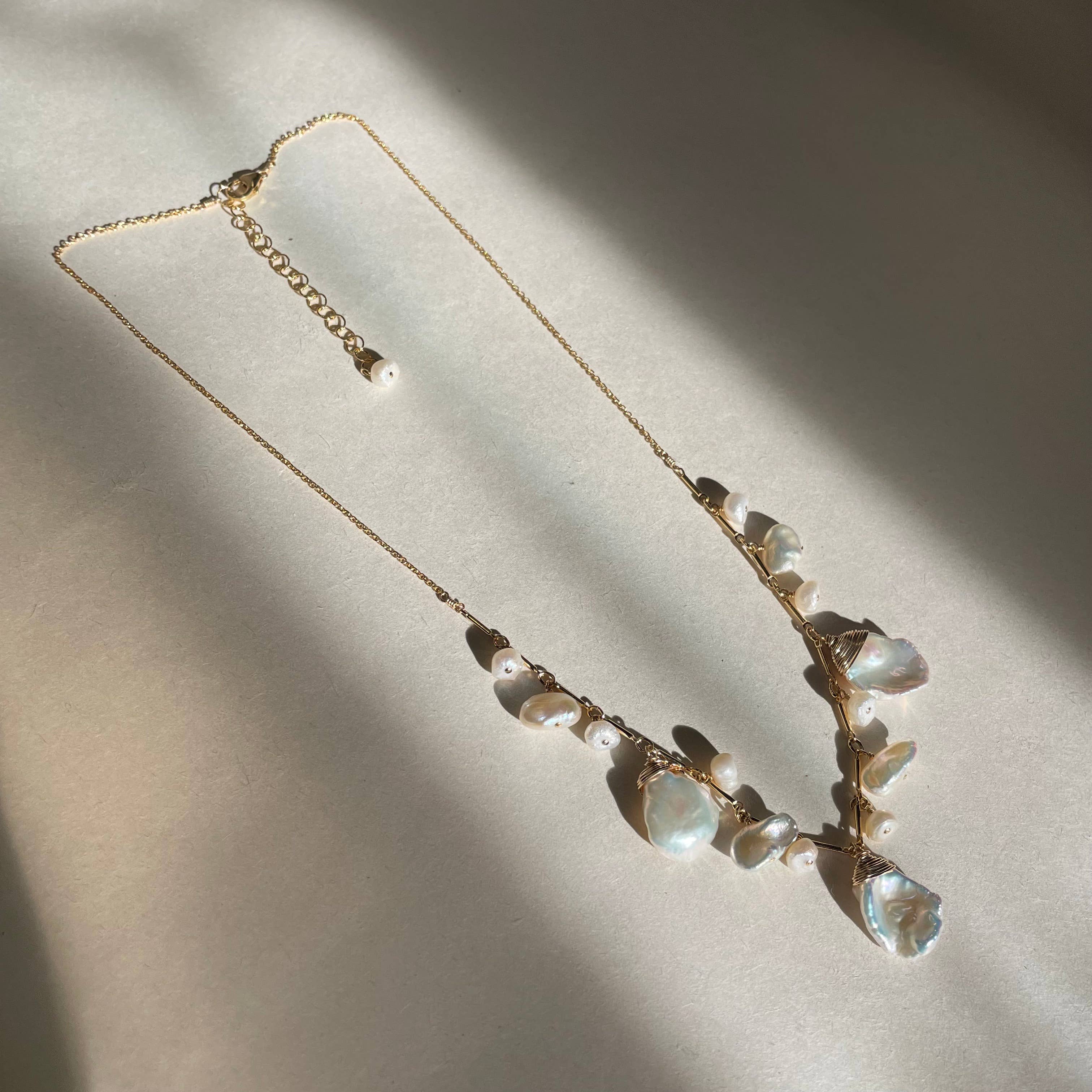 Pearl Cluster Necklace