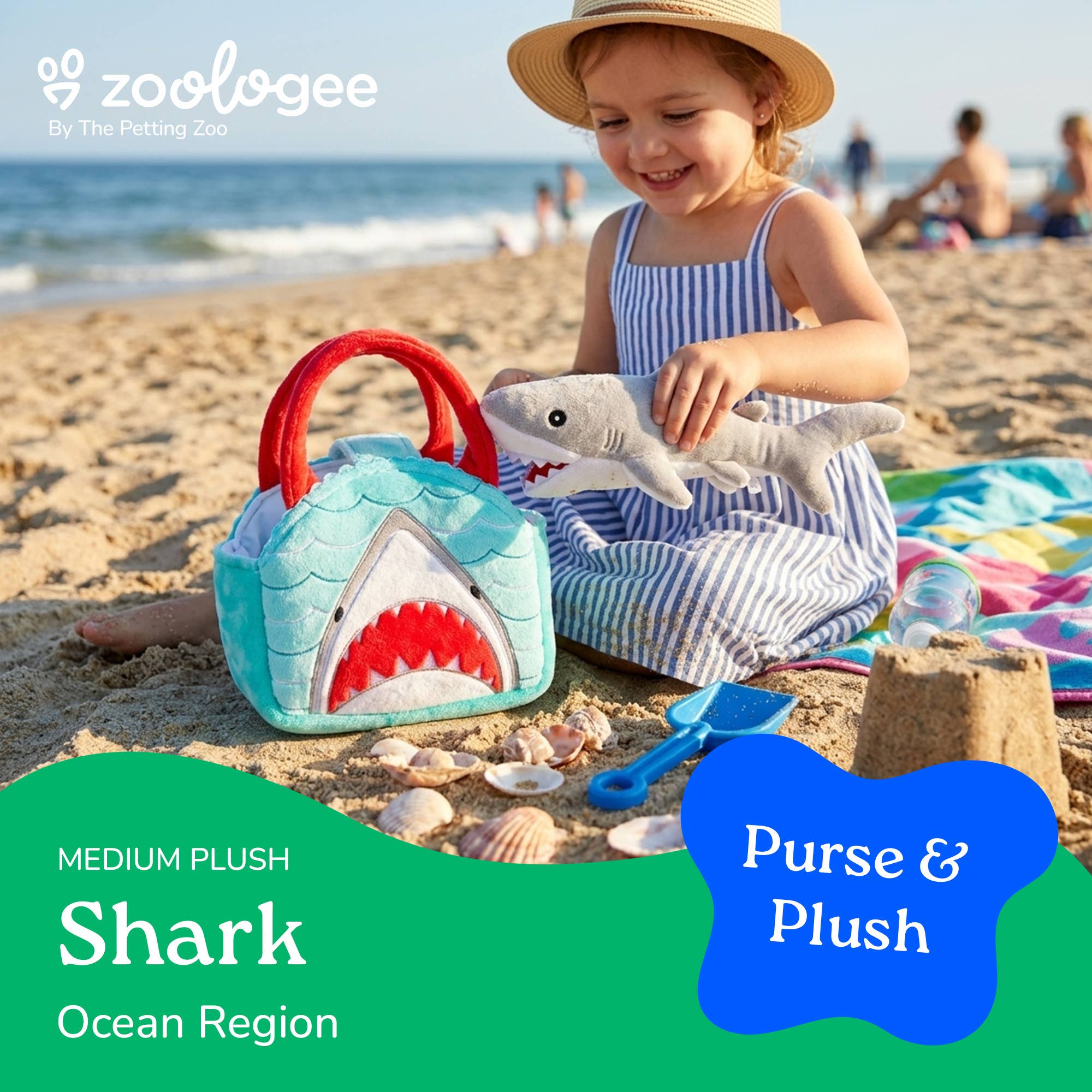 Plush Animal Set with Purse - Shark