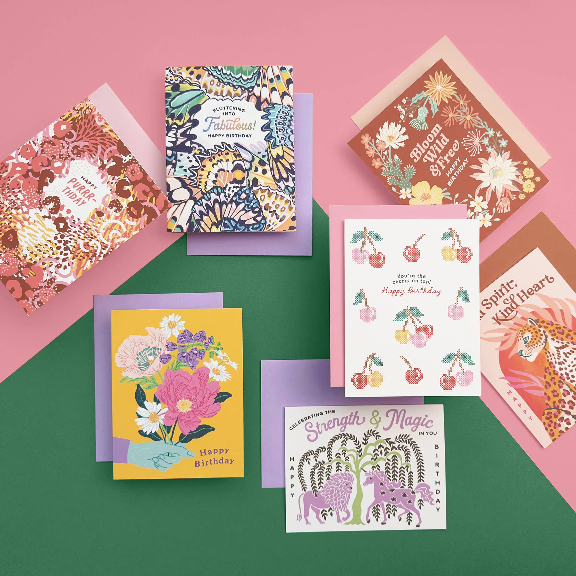 Lion and Unicorn Birthday Card
