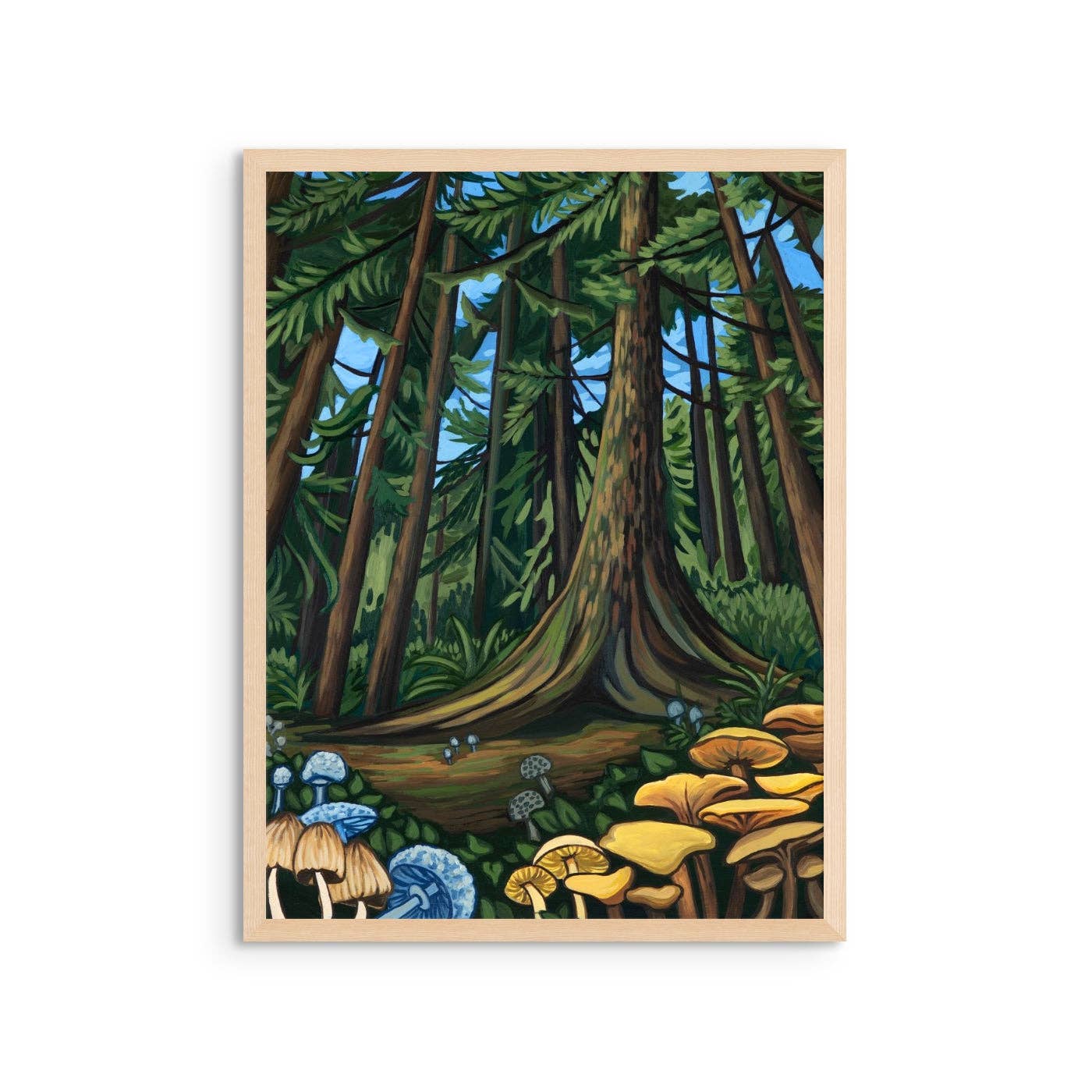 "Mushroom Forest" Print: 9x12" / Bamboo Paper