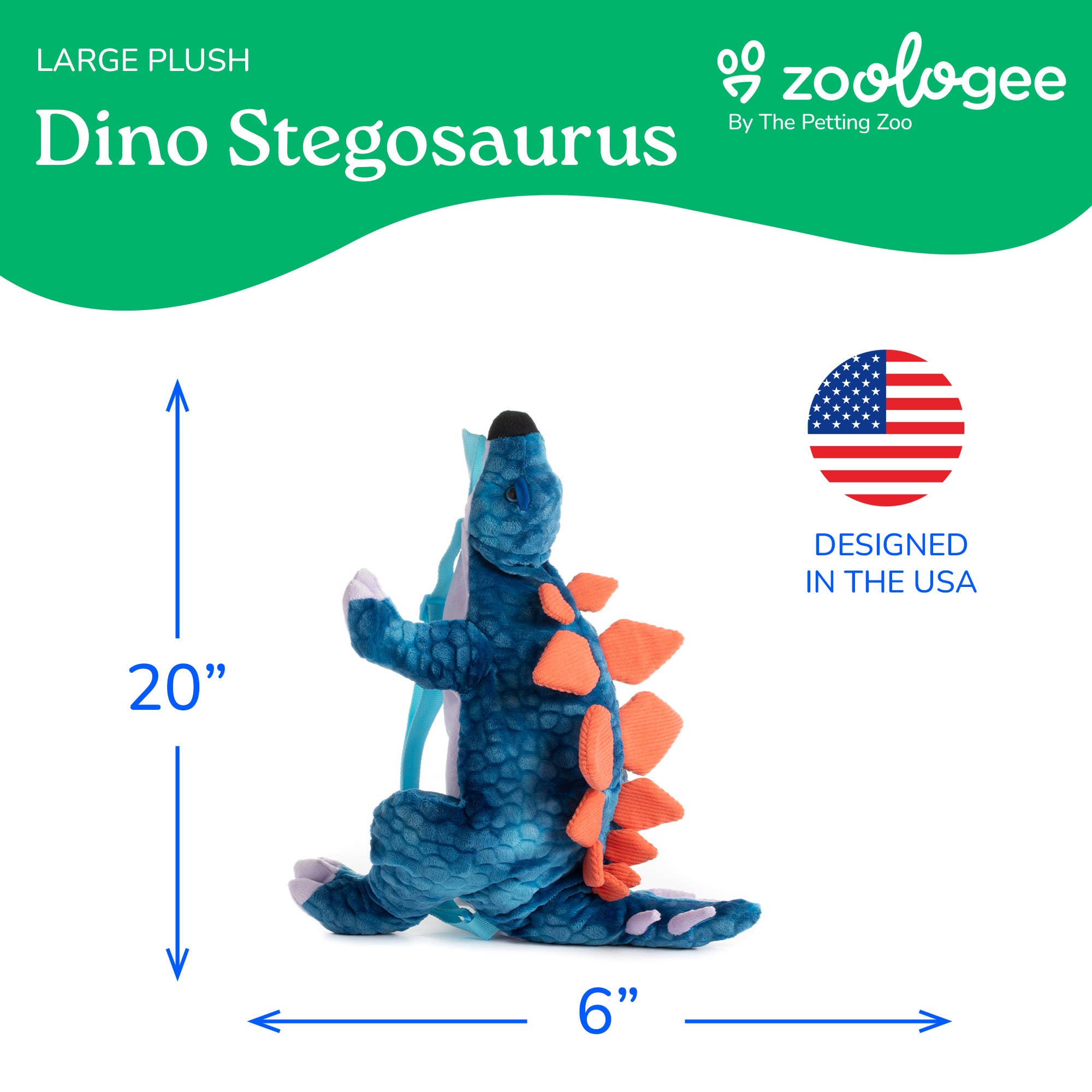 Backpack Dino Stegosaurus 20" (50cm)