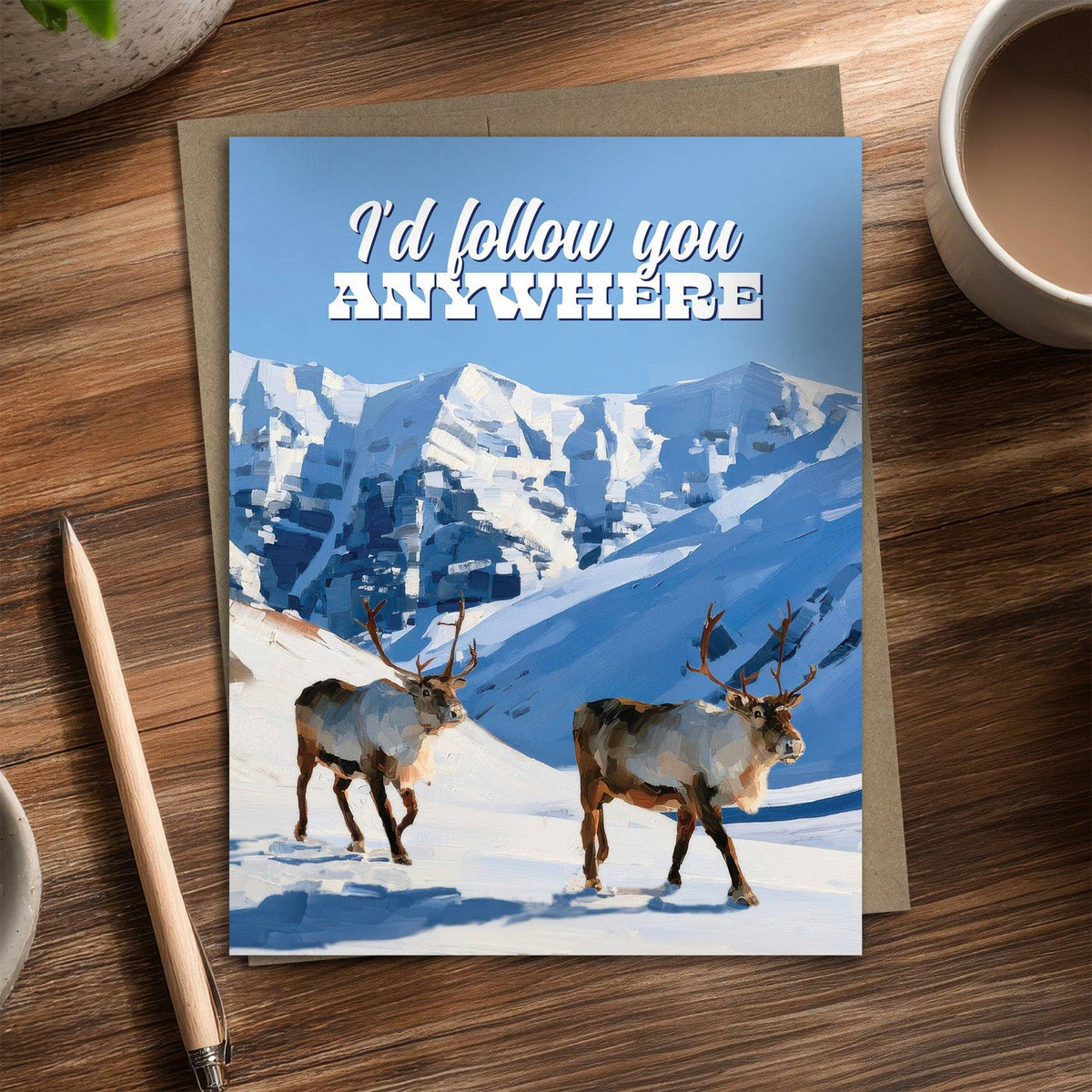 Follow You Anywhere - Recycled Love Card for Wildlife Lovers
