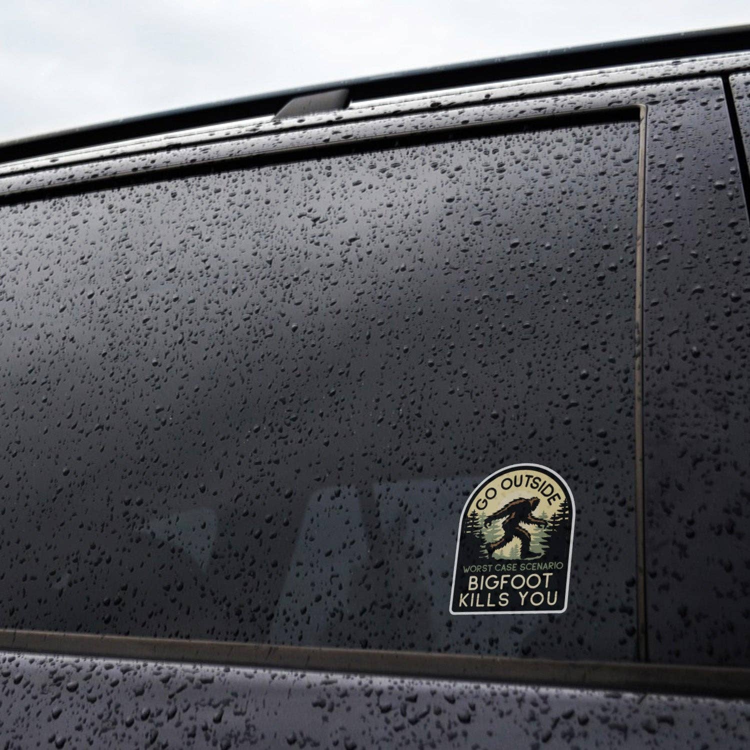 Go Outside, Worst Case Scenario Bigfoot Kills You Sticker