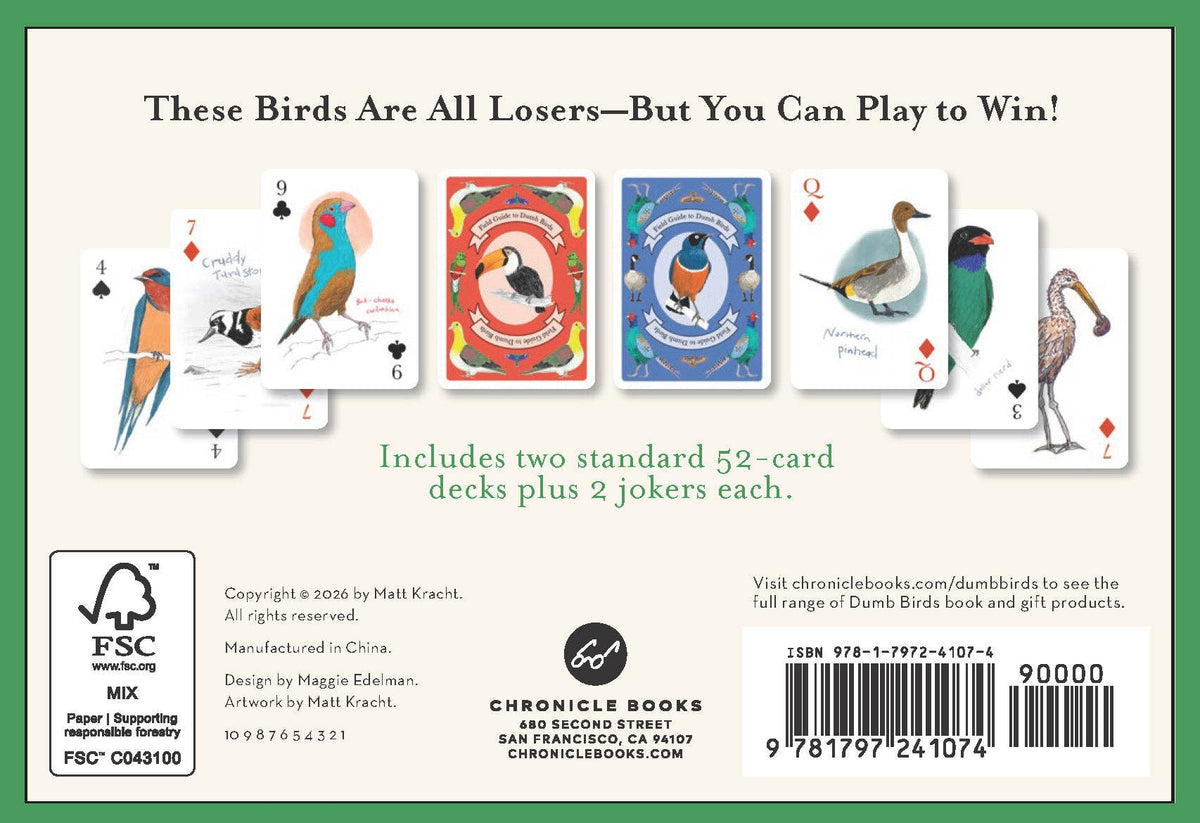 Field Guide to Dumb Birds Playing Cards