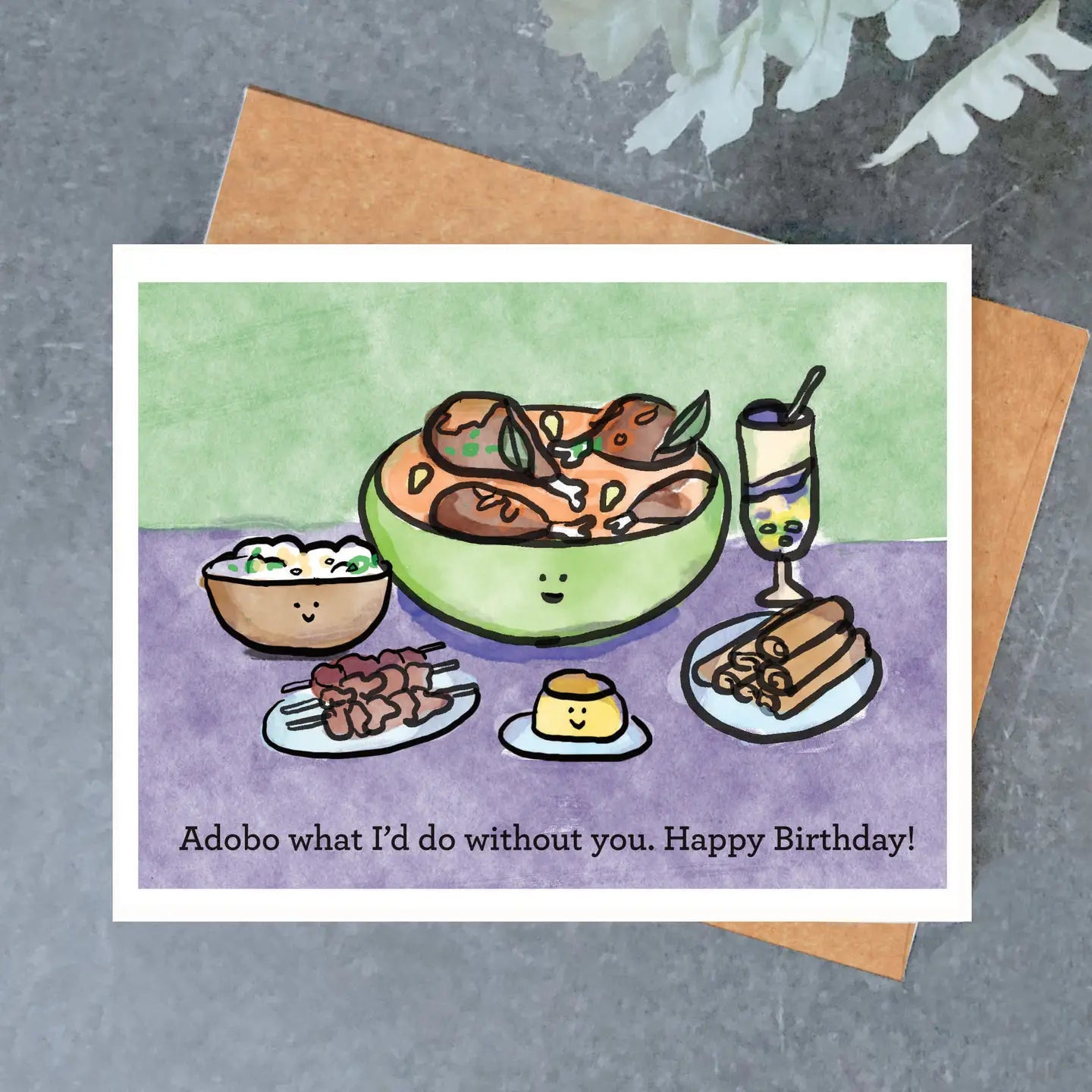 Adobo Birthday Card