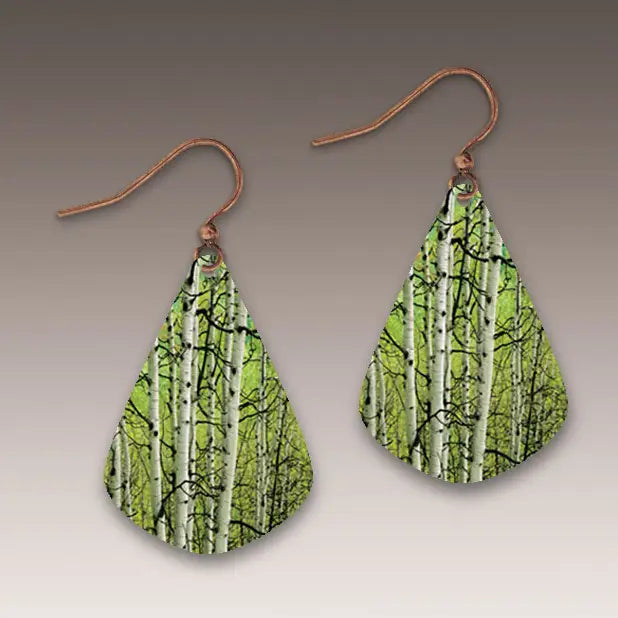 Aspen Grove Nature Photography Short Drop Handmade Earrings | 104JE