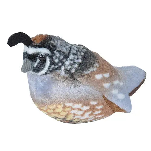 Audubon Bird California Quail Stuffed Animal W Sound 5.5"
