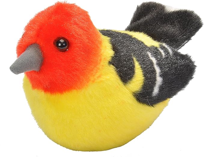 Audubon Bird Western Tanager Stuffed Animal W Sound 5.5"