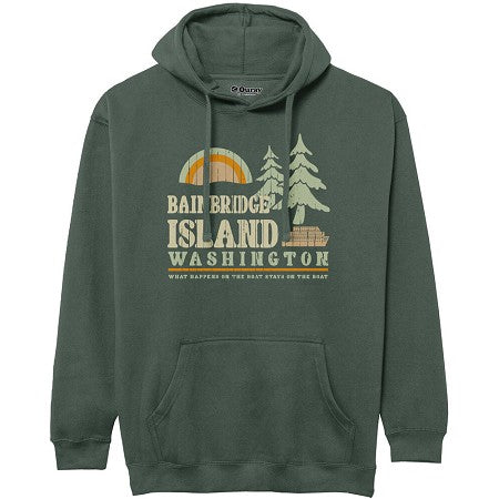 Bainbridge Island Retro Adventure Hoodie | Dark Green