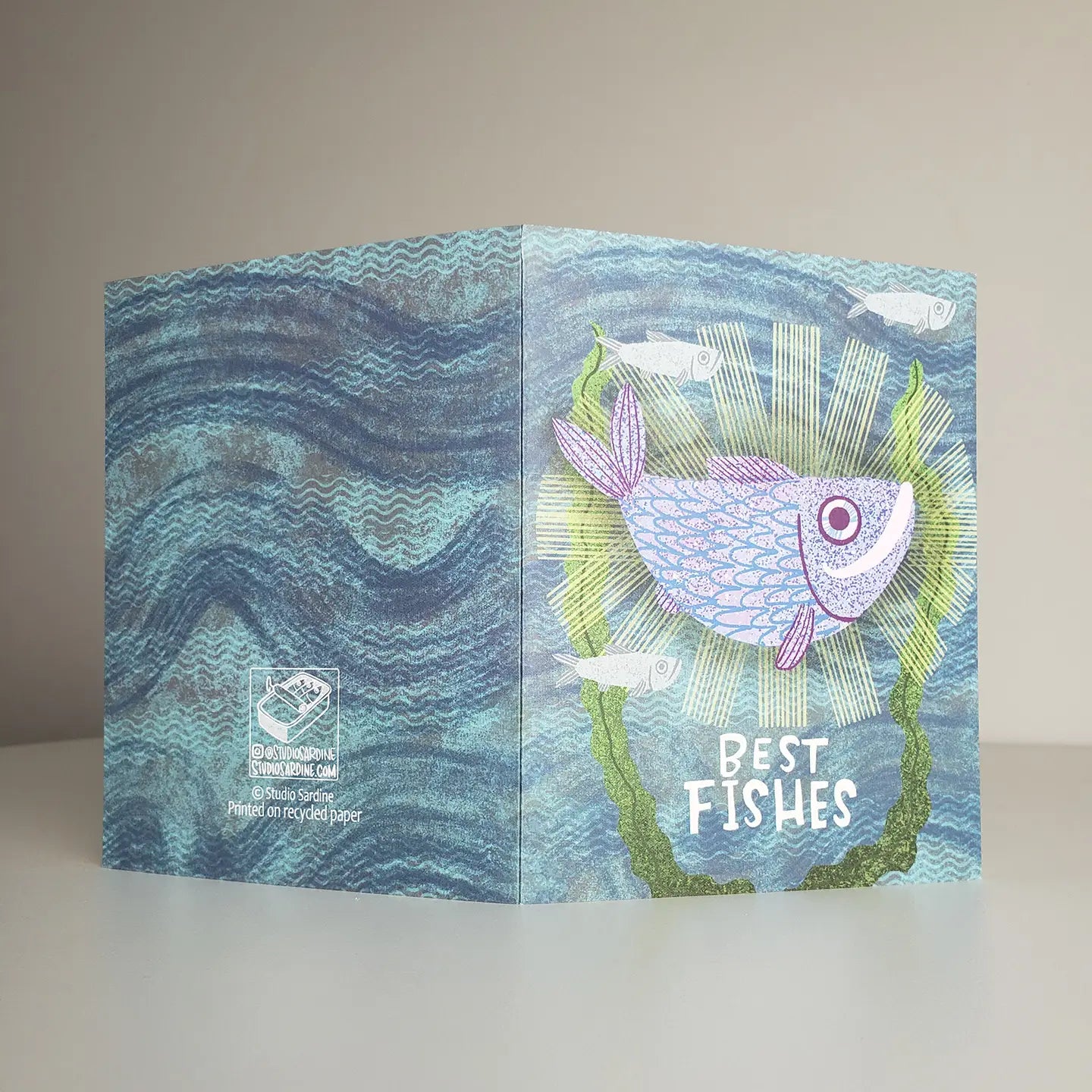 Best Fishes Blank Greeting Card