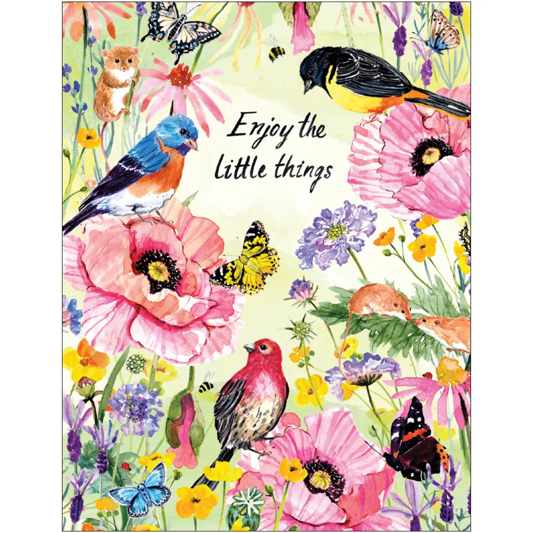 Birds in Meadow Card