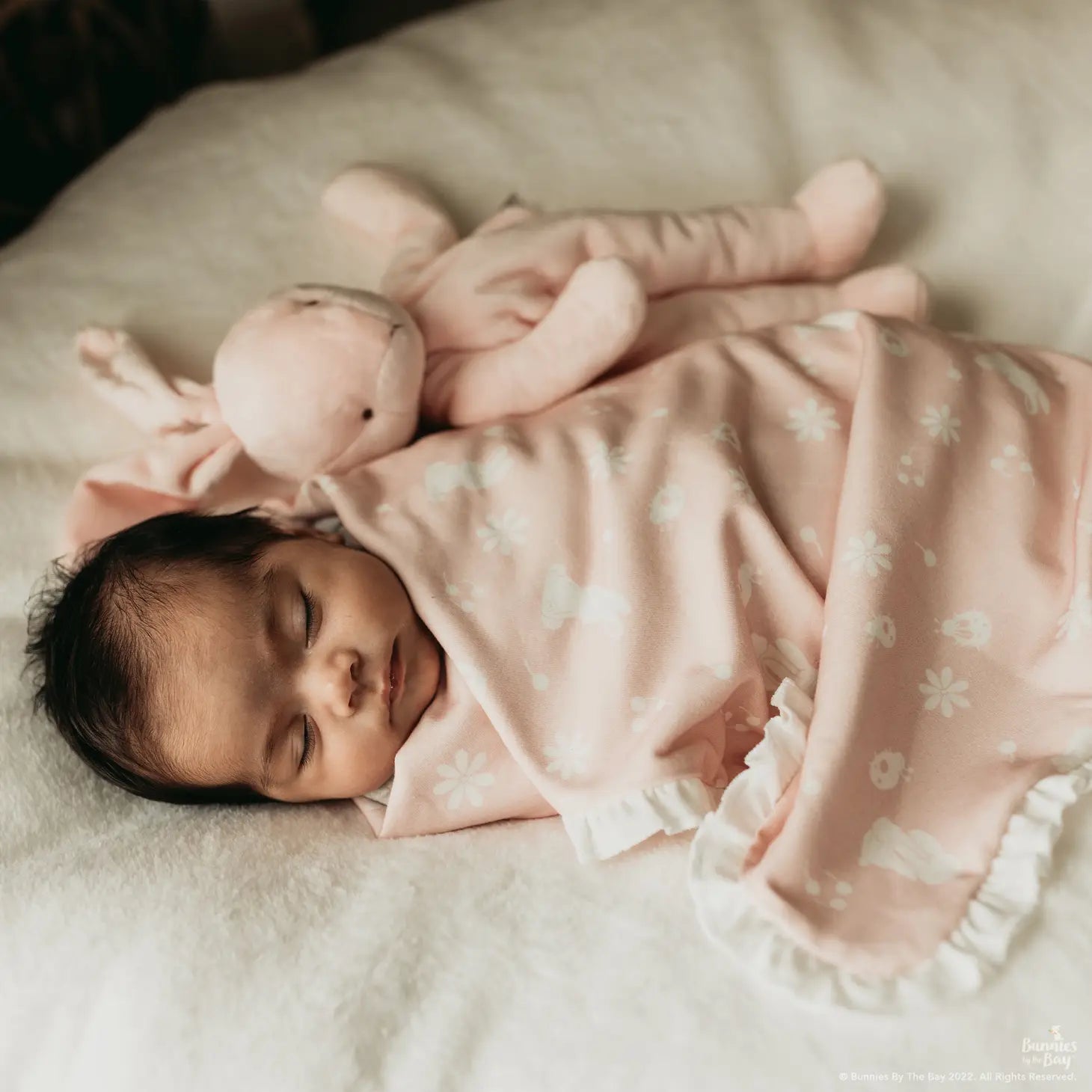Blossom's Pink Organic Receiving Blanket