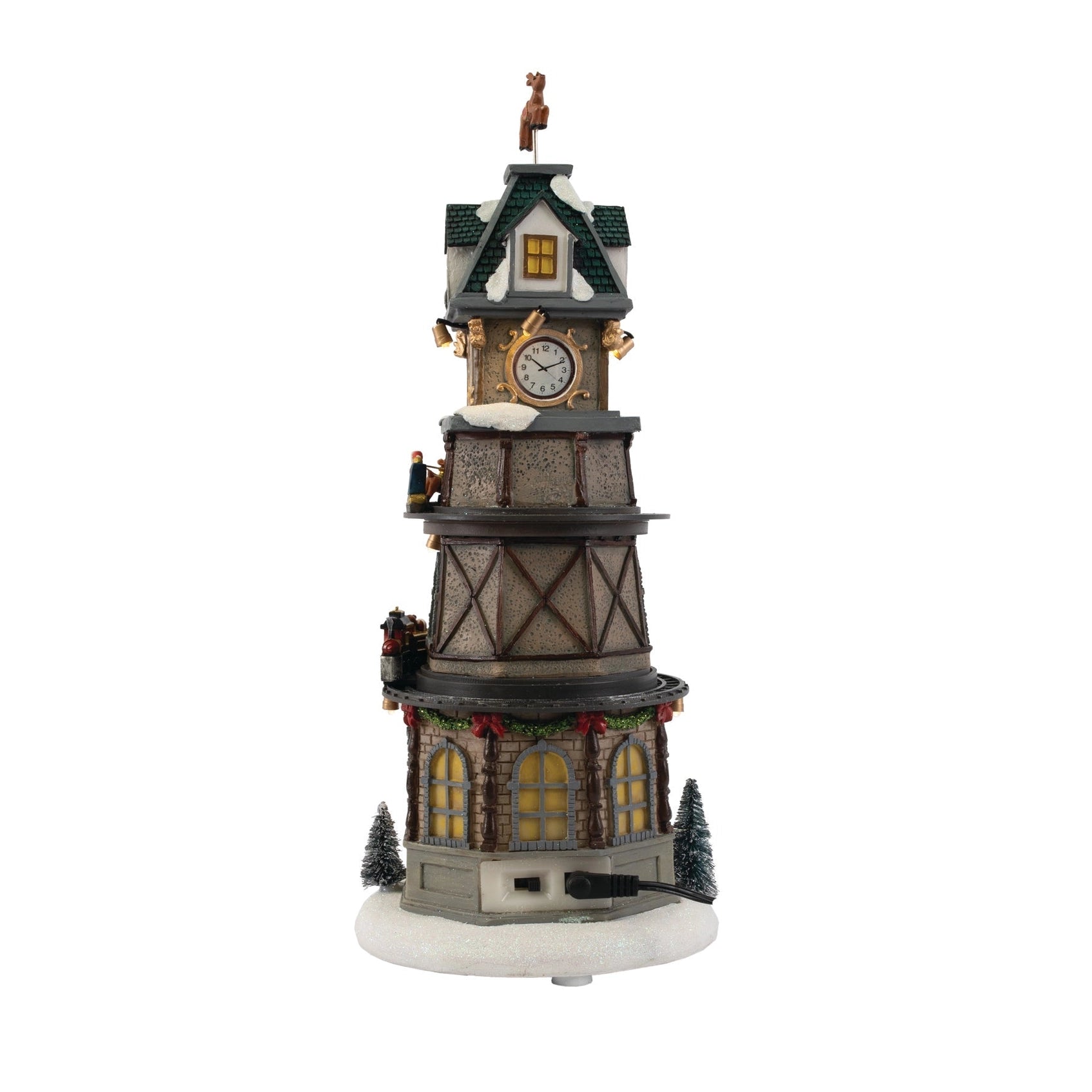 Towering Building with Train Track